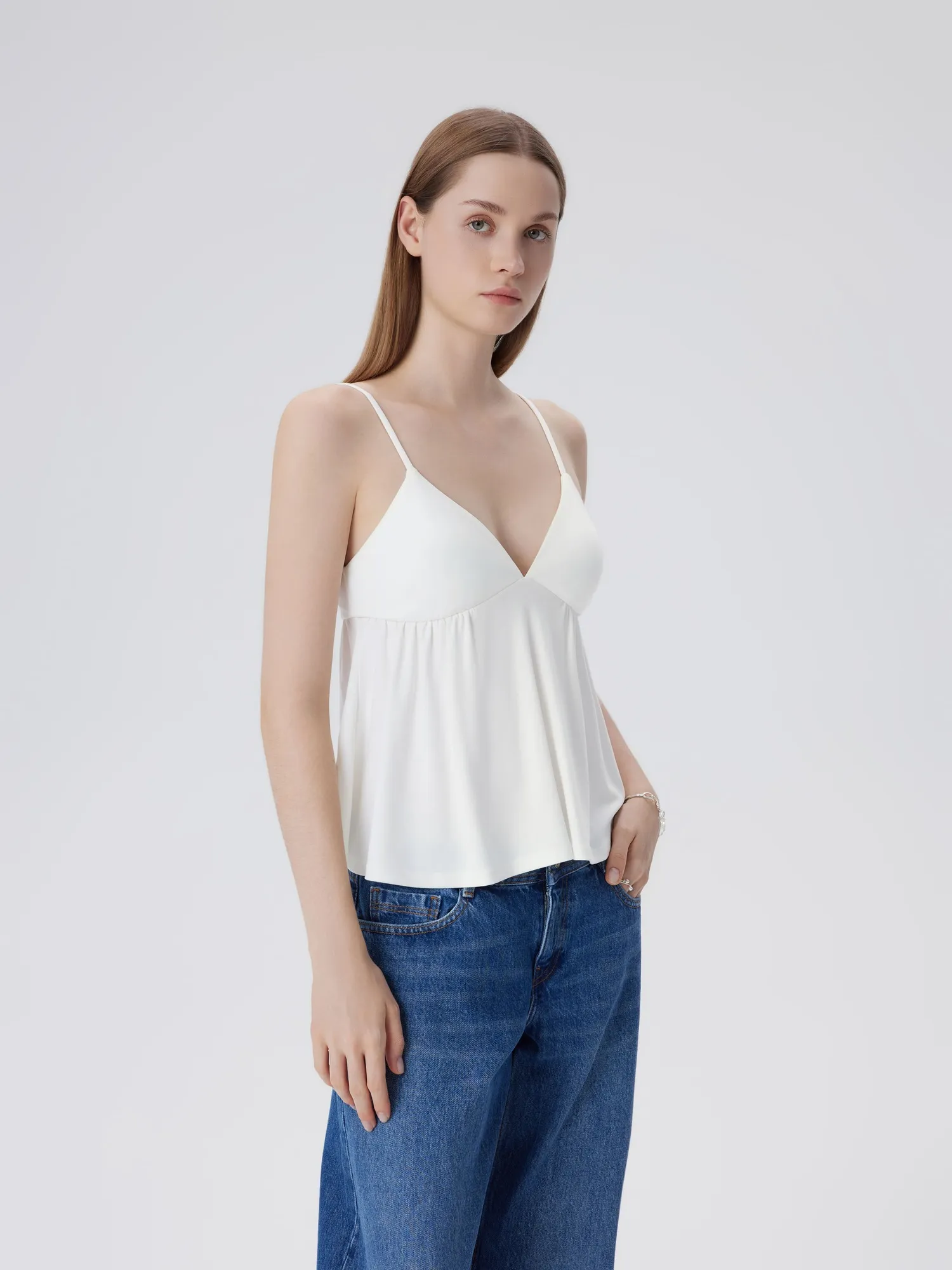 Babydoll Peplum V Neck Tank Tops - Image 52