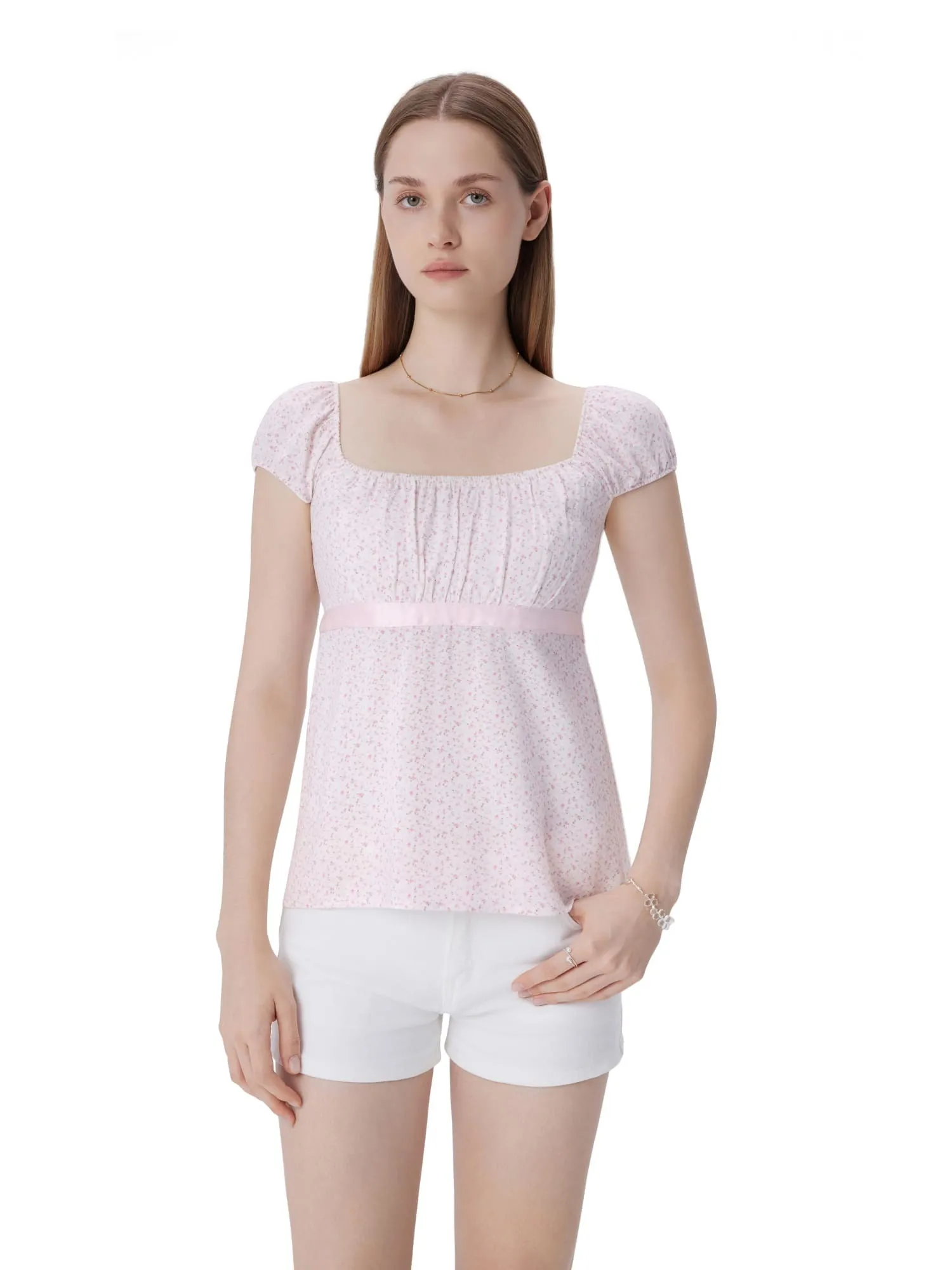 Babydoll Square Peplum with Bow Tie Tops - Image 26