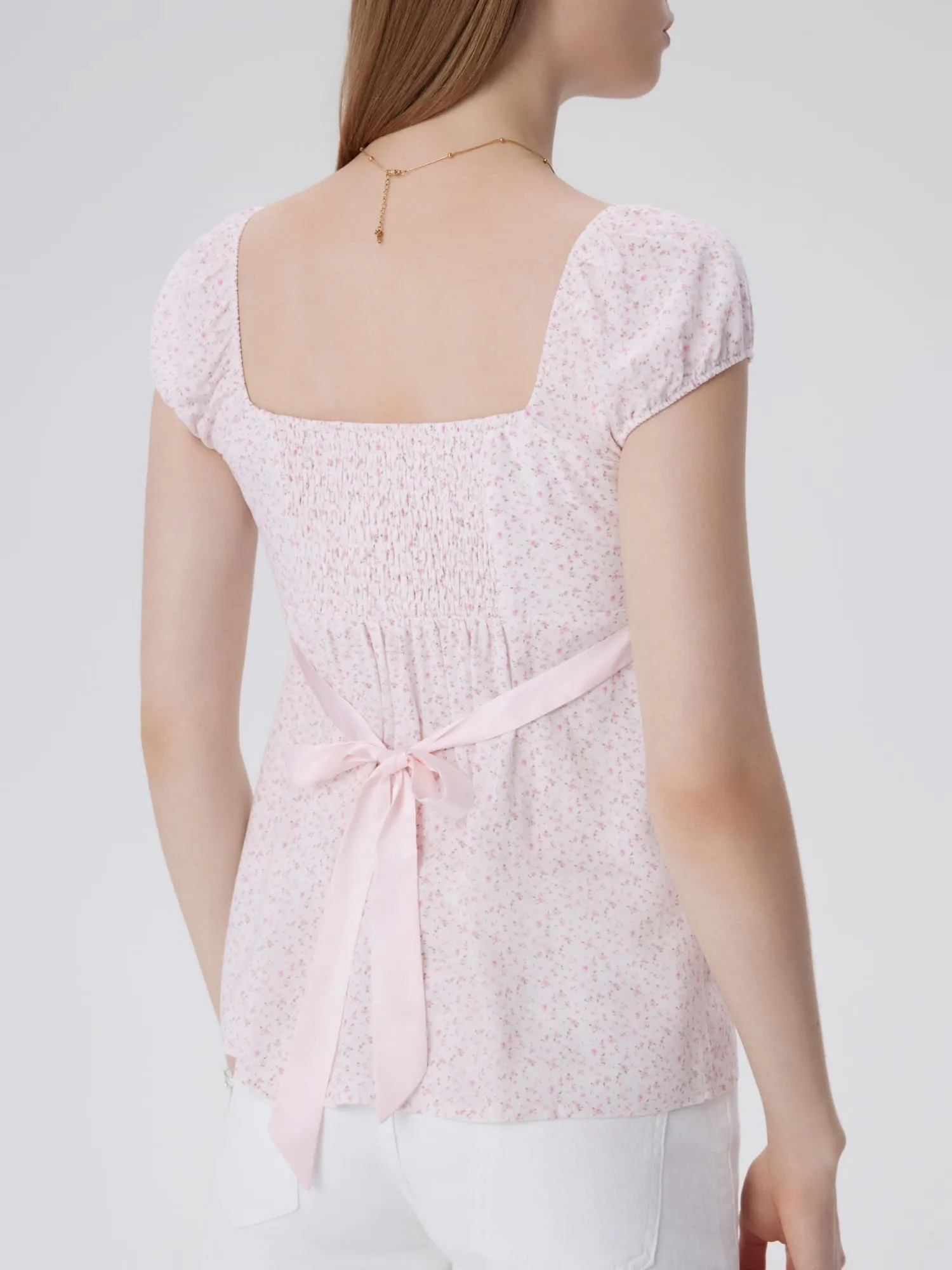 Babydoll Square Peplum with Bow Tie Tops - Image 28