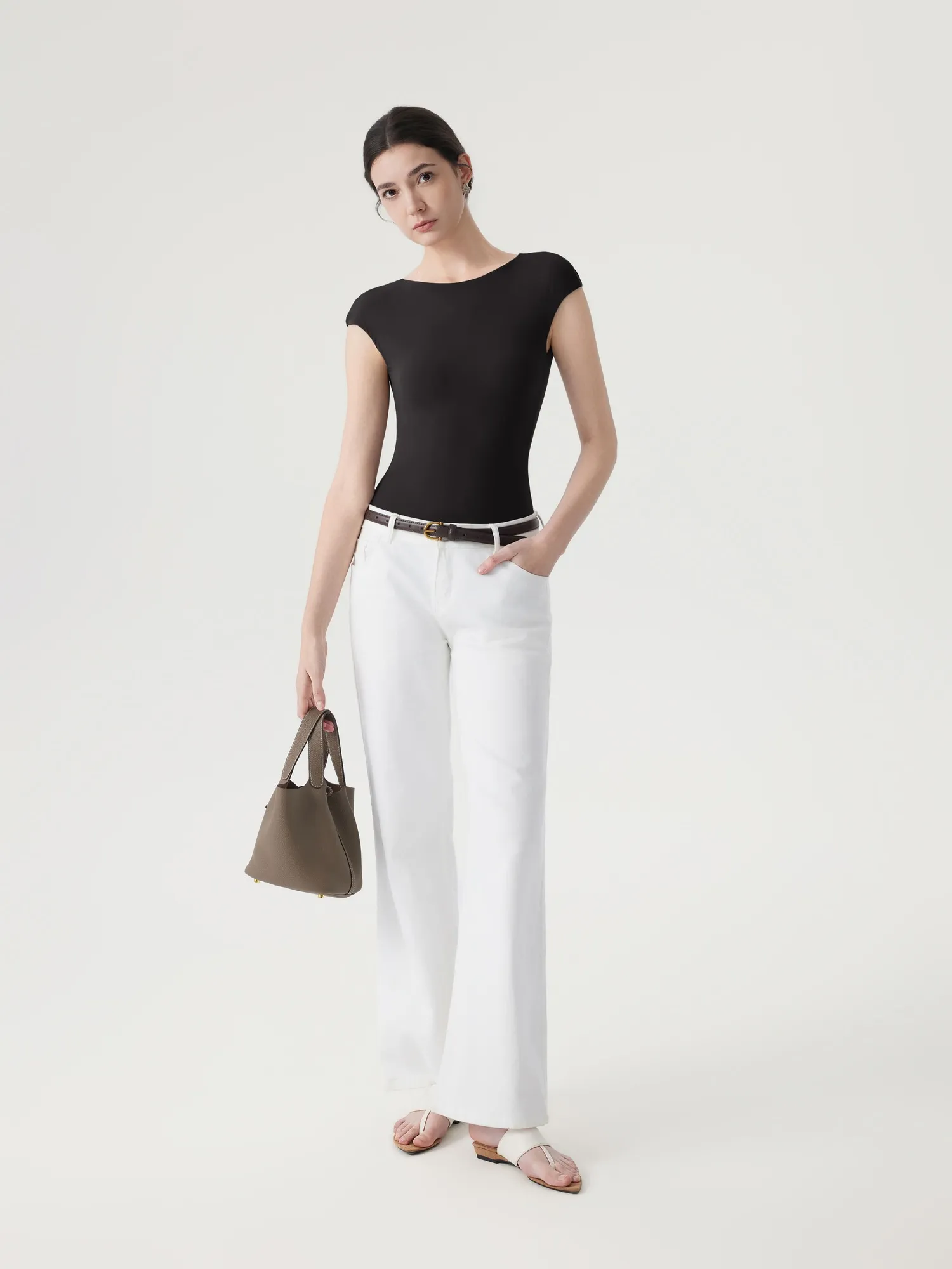Backless Y2k Double Lined Bodysuit - Short Sleeve - Image 11