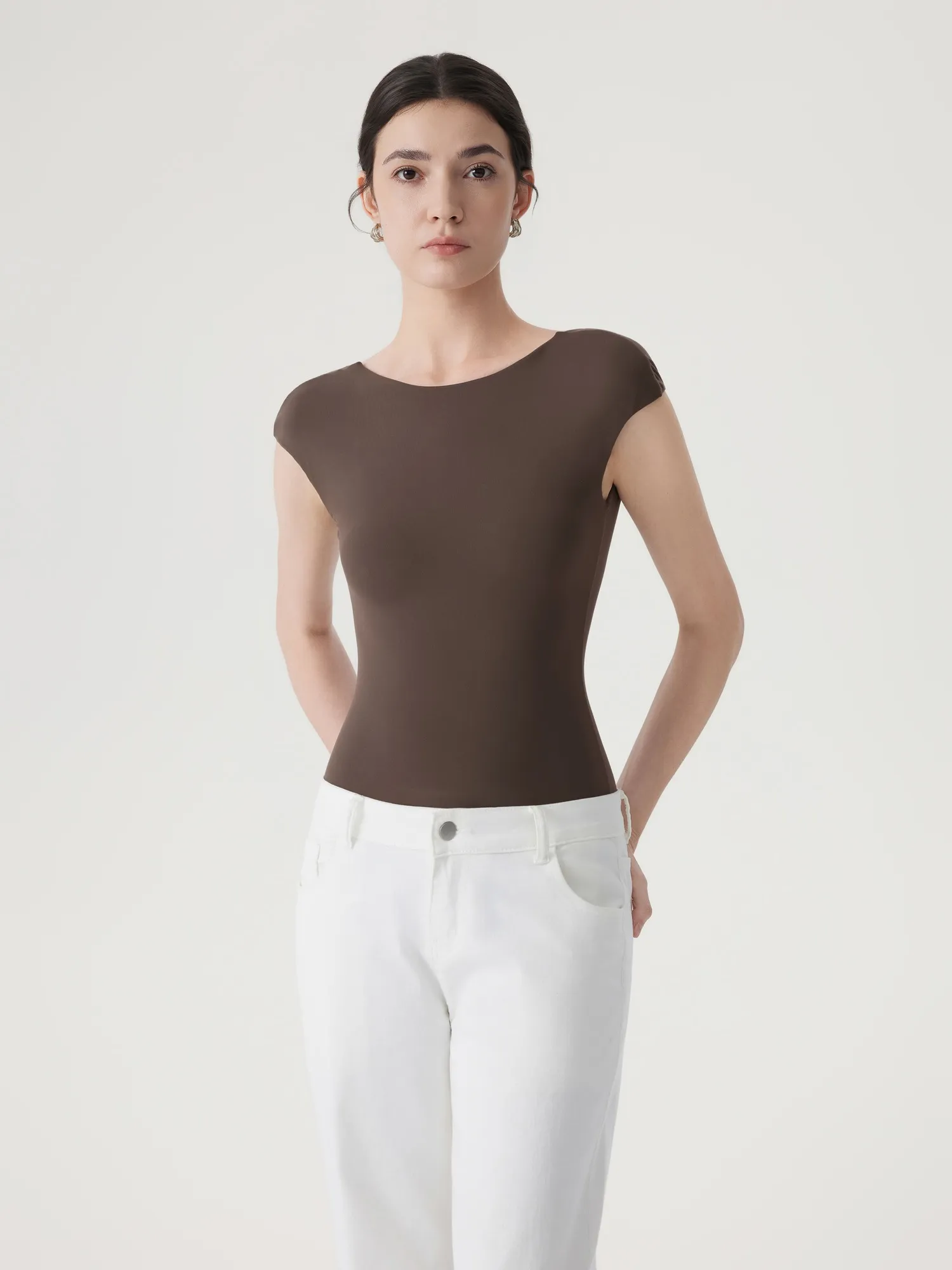 Backless Y2k Double Lined Bodysuit - Short Sleeve - Image 15