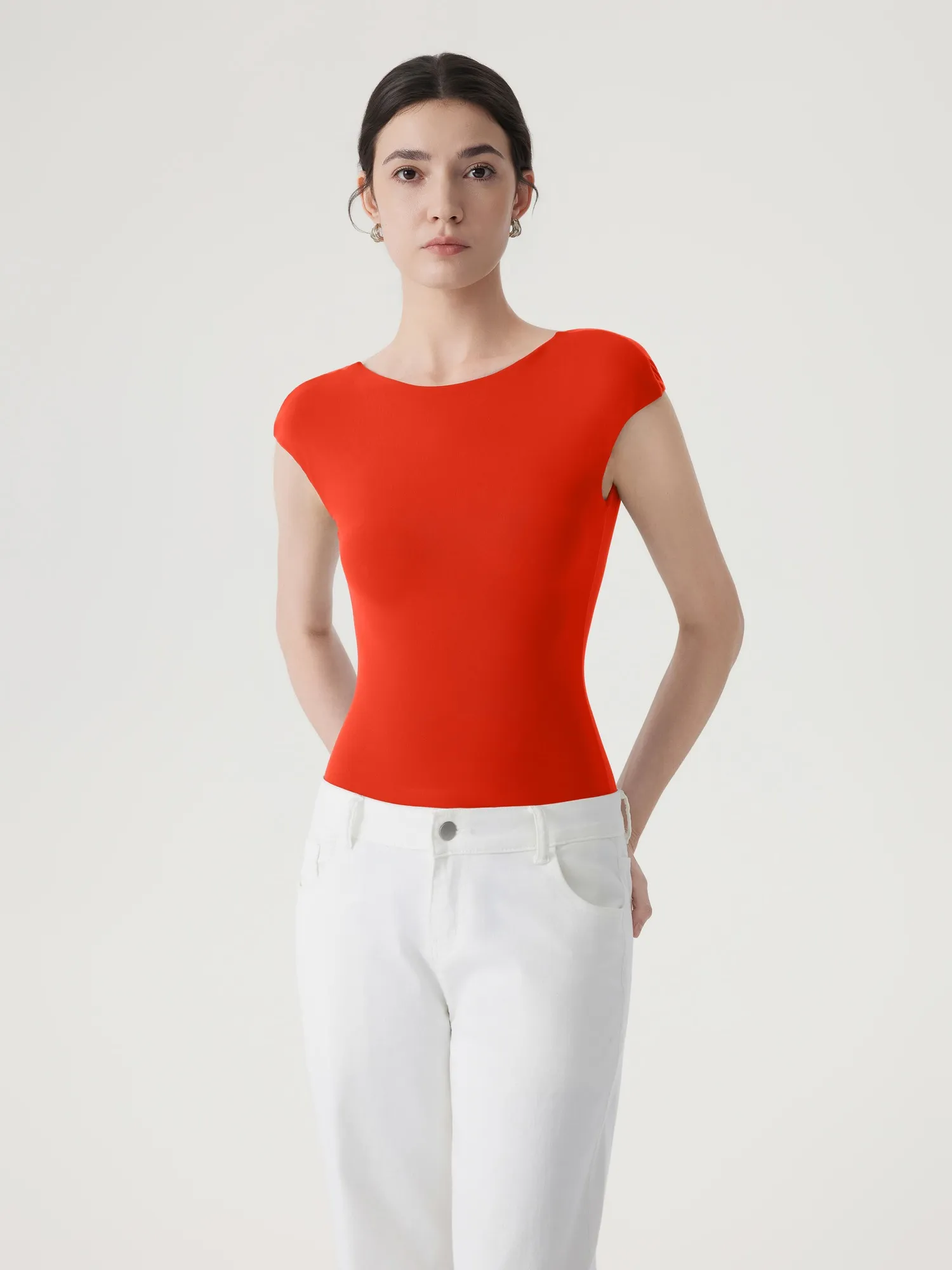 Backless Y2k Double Lined Bodysuit - Short Sleeve - Image 36