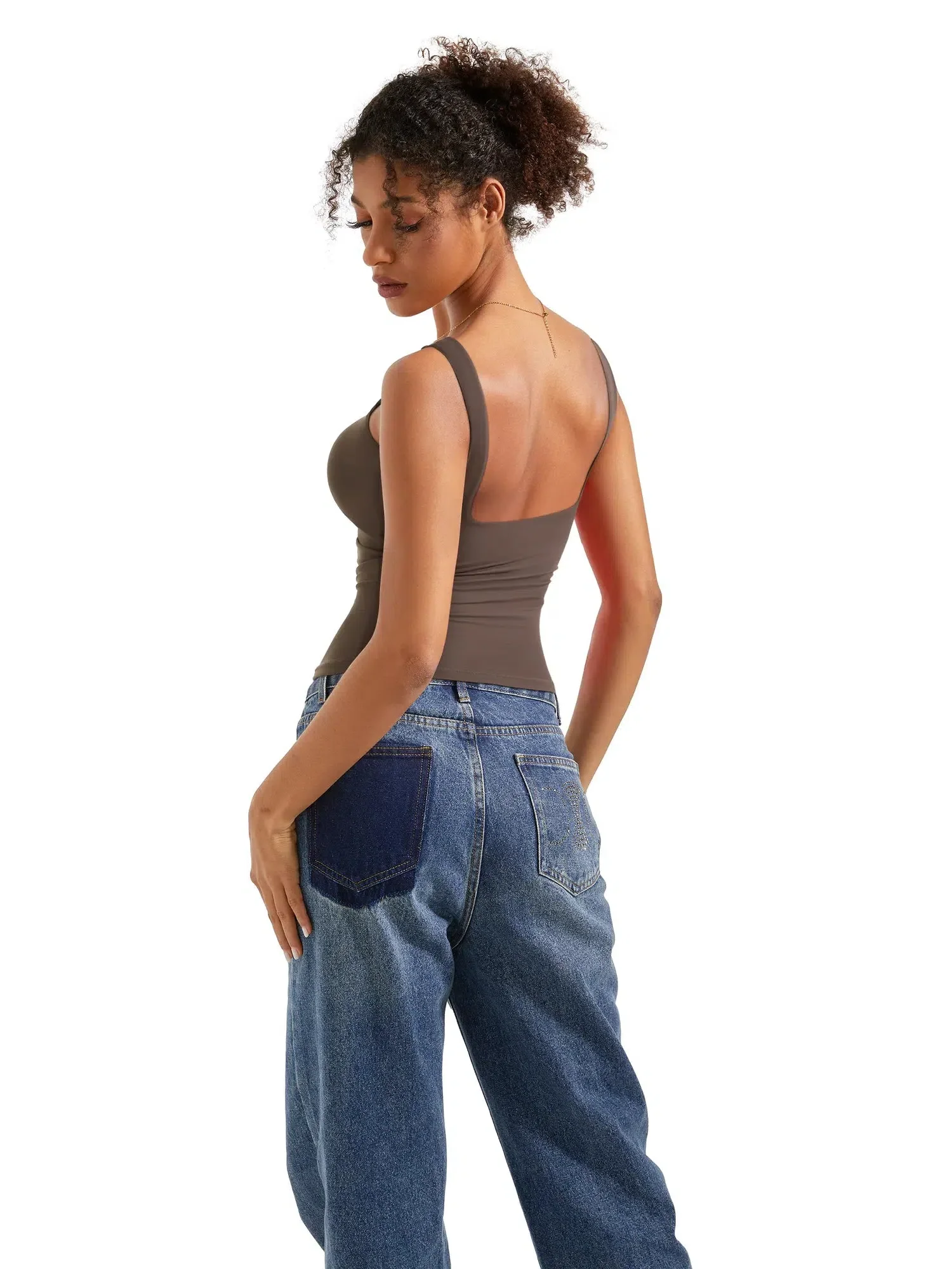 Buttery Soft Backless Boat Neck Tank Top - Image 15