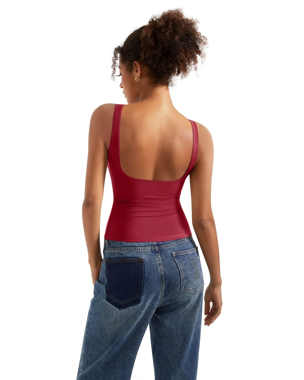 Buttery Soft Backless Boat Neck Tank Top - Image 84
