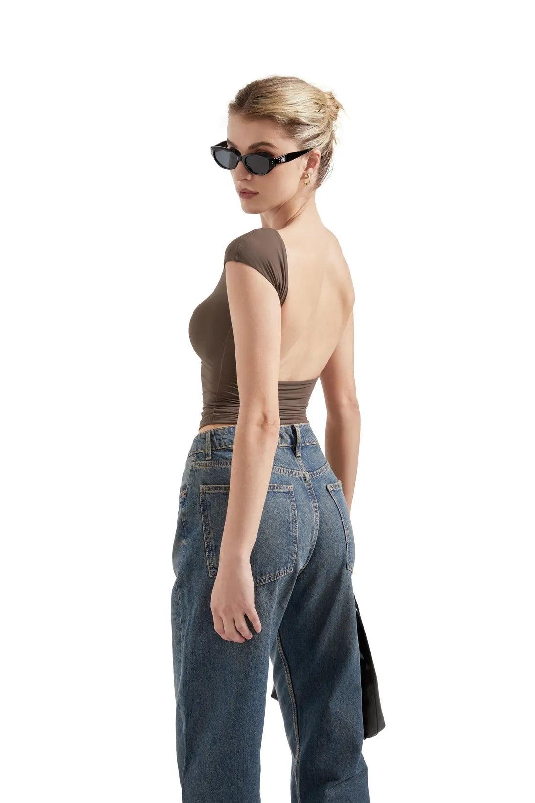 Buttery Soft Backless Shirt - Image 10