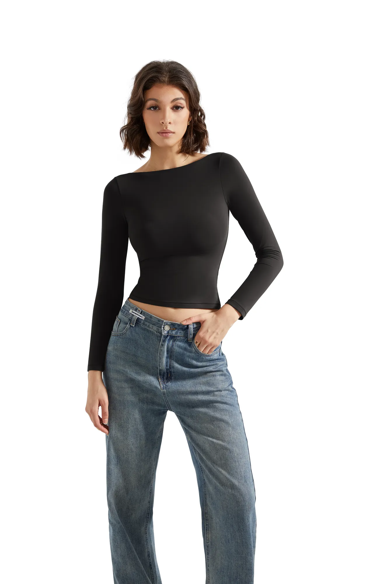Buttery Soft Boat Neck Shirt - Long Sleeve - Image 3