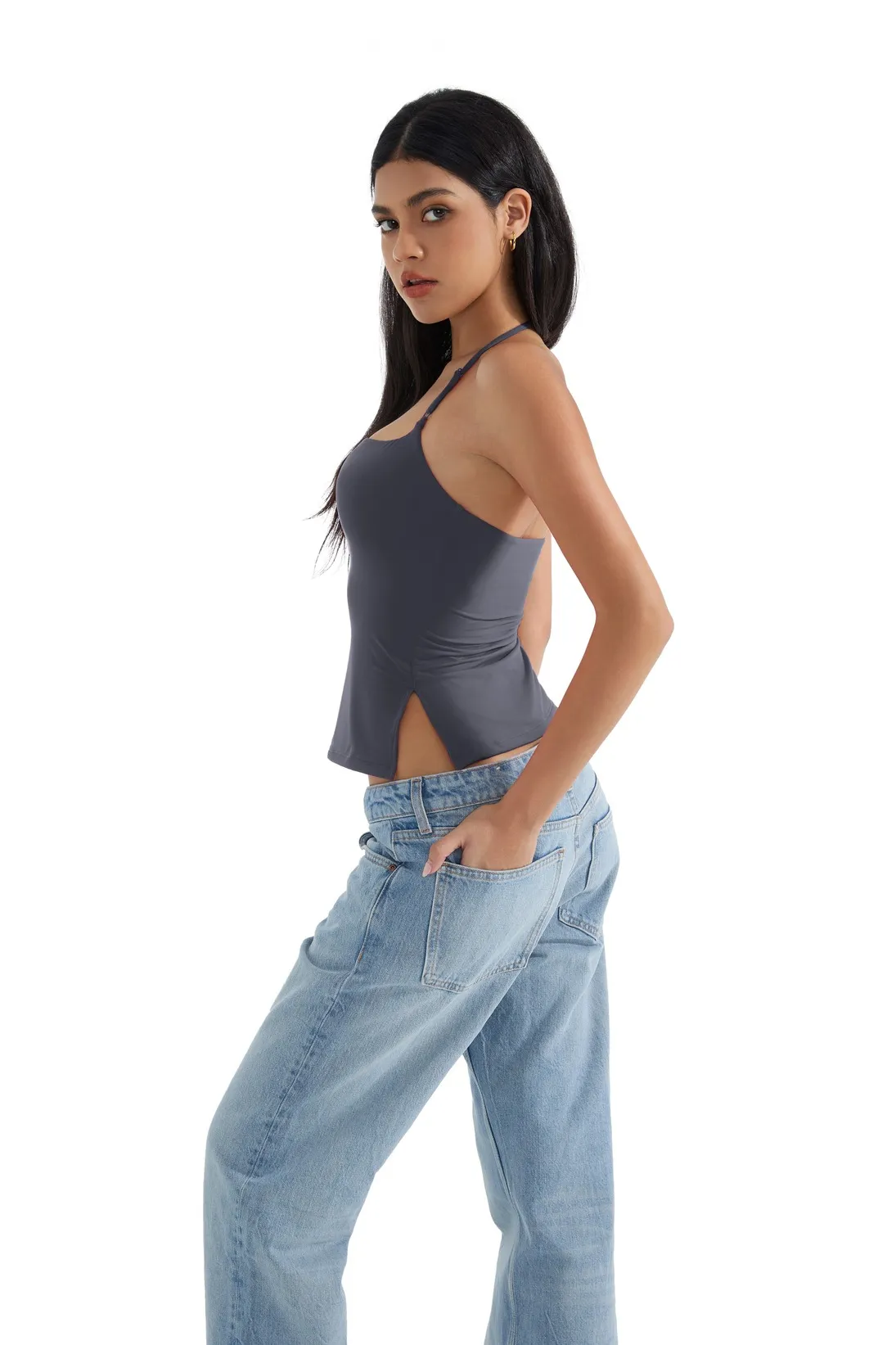 Buttery Soft Cami Halter Tank Top - Image 24