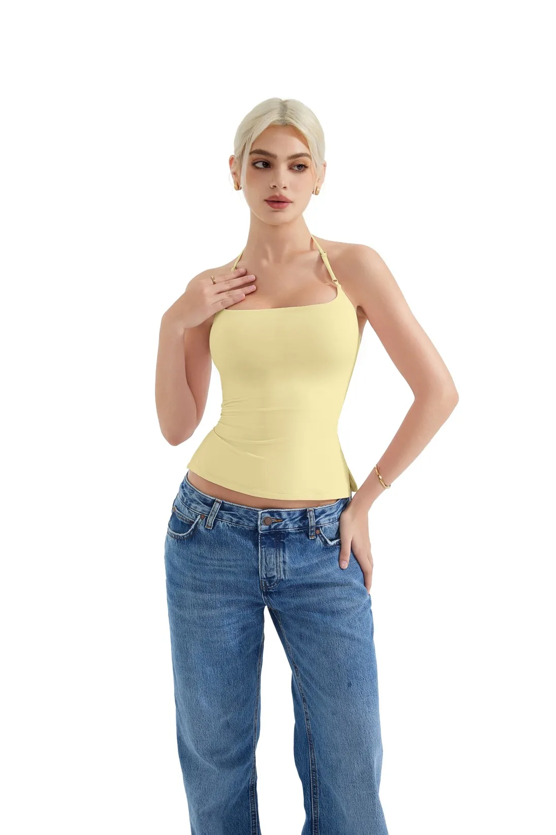 Buttery Soft Cami Halter Tank Top - Image 26