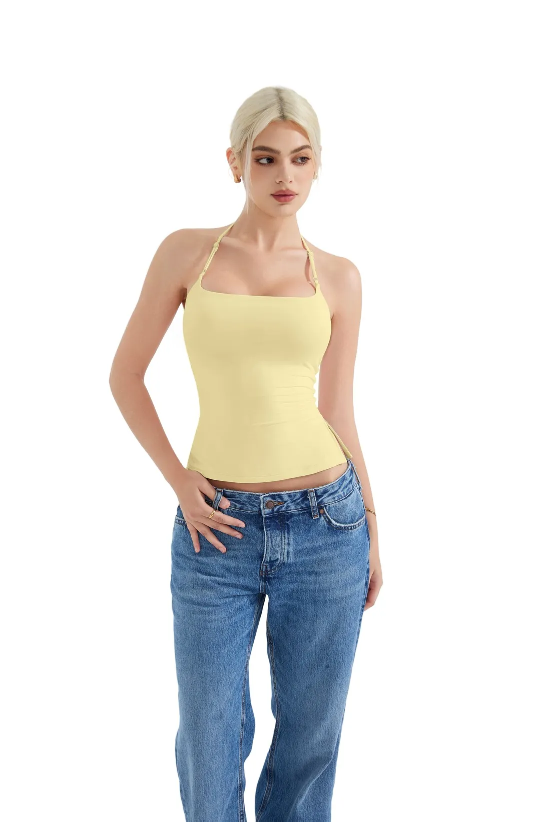 Buttery Soft Cami Halter Tank Top - Image 27