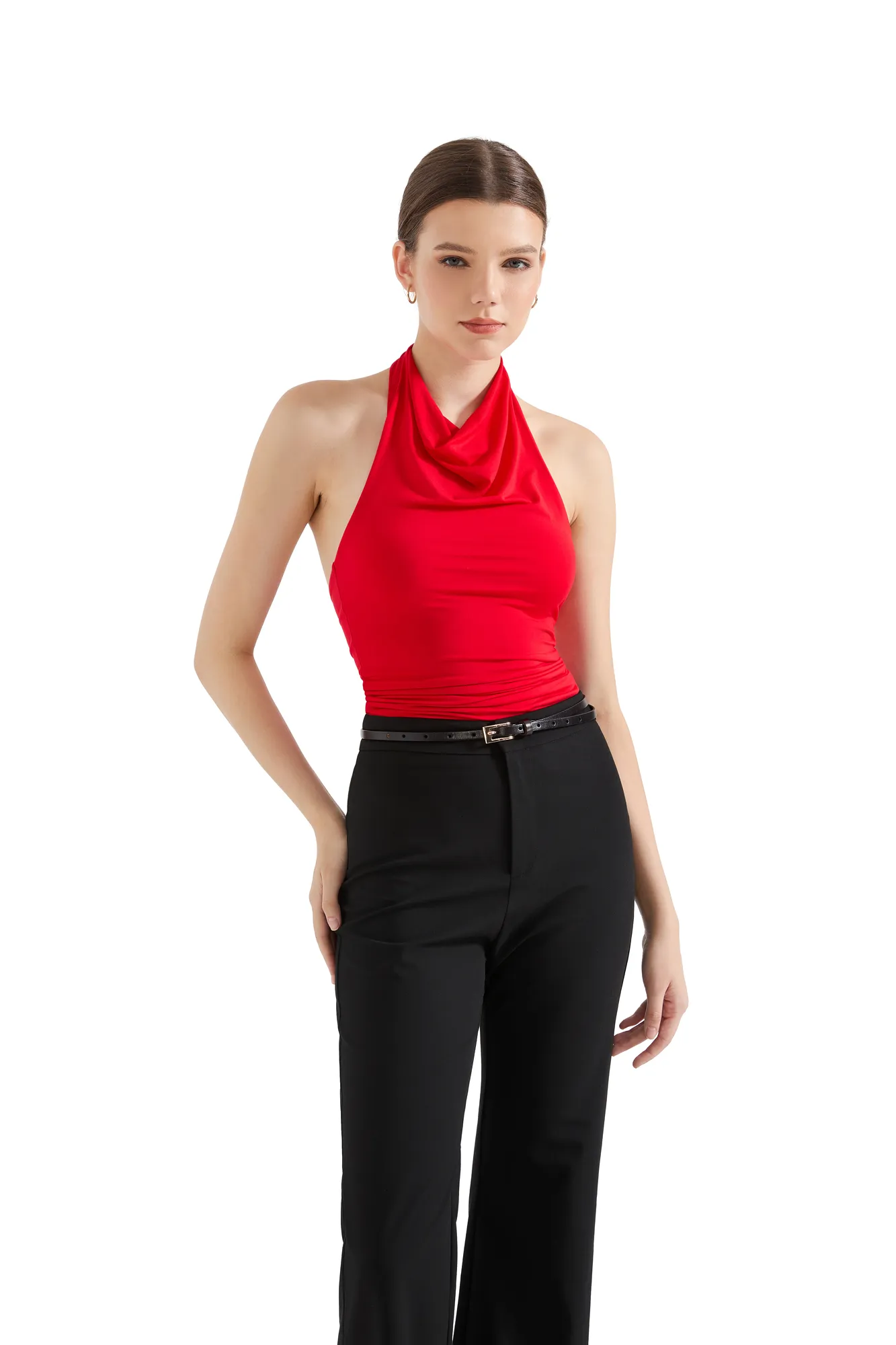 Buttery Soft Cowl Neck Tank Top - Image 15