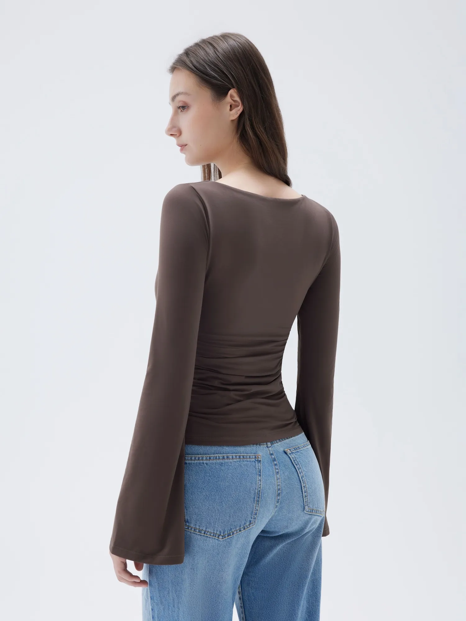 Buttery Soft Crew Neck Shirt - Bell Sleeve - Image 20