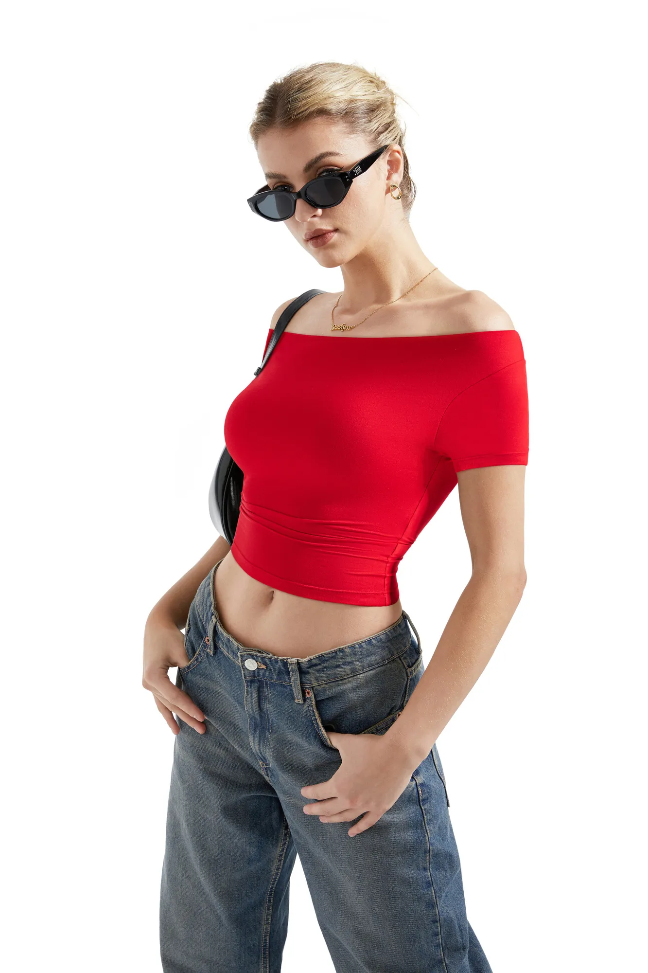 Buttery Soft Multi-Way Off Shoulder Shirt - Image 22
