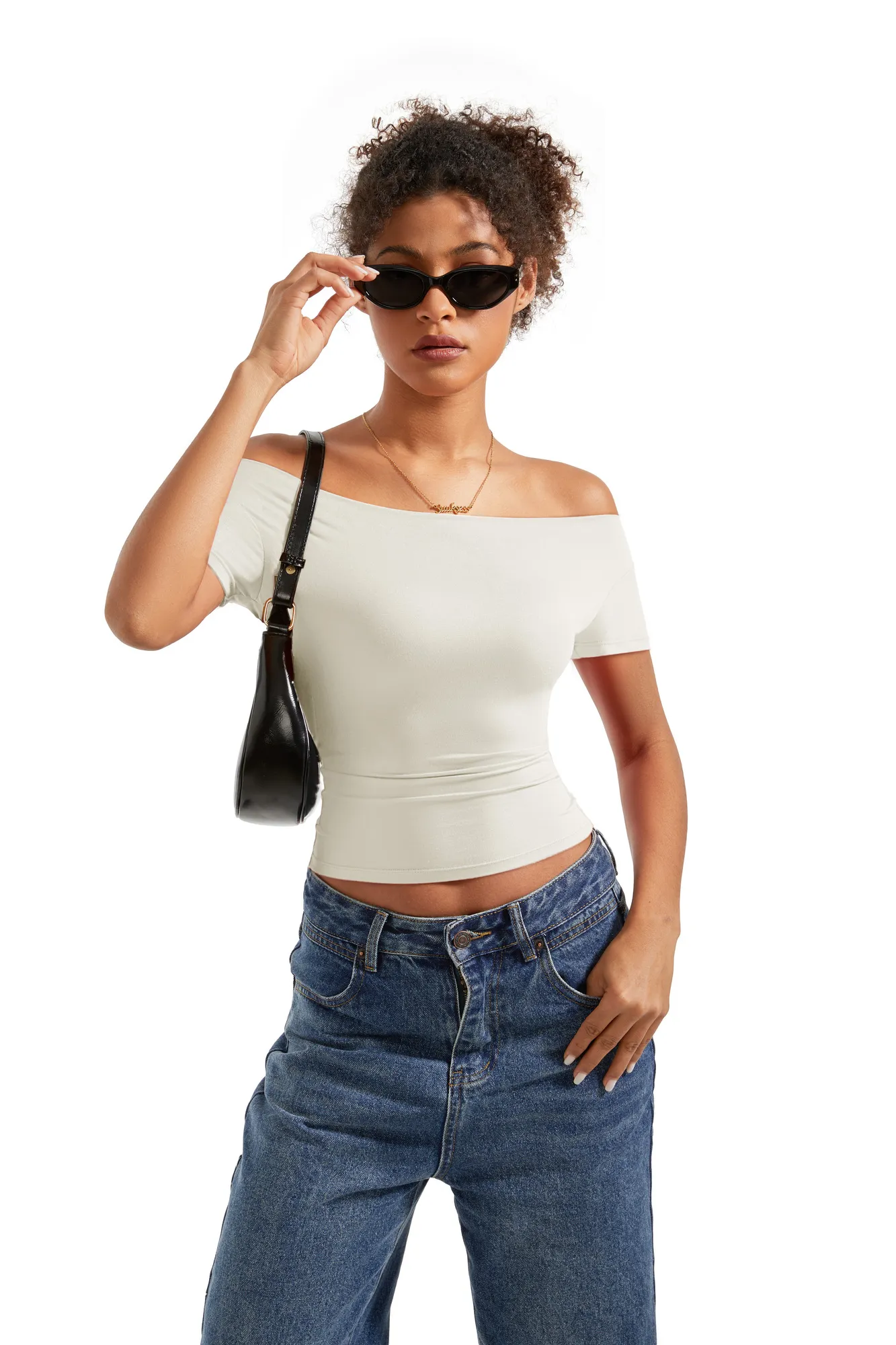 Buttery Soft Multi-Way Off Shoulder Shirt - Image 29