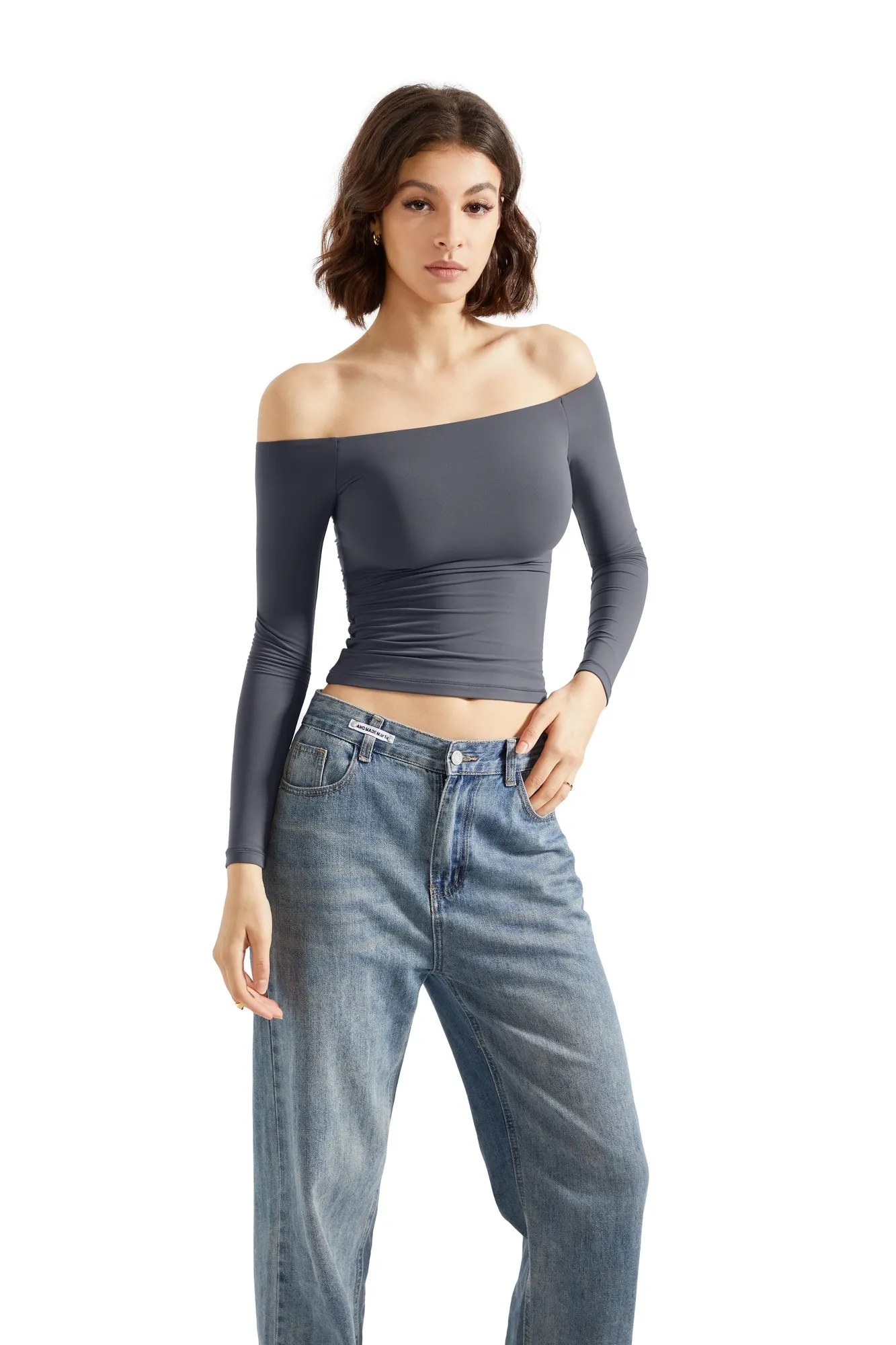 Buttery Soft Off Shoulder Shirt - Long Sleeve - Image 20