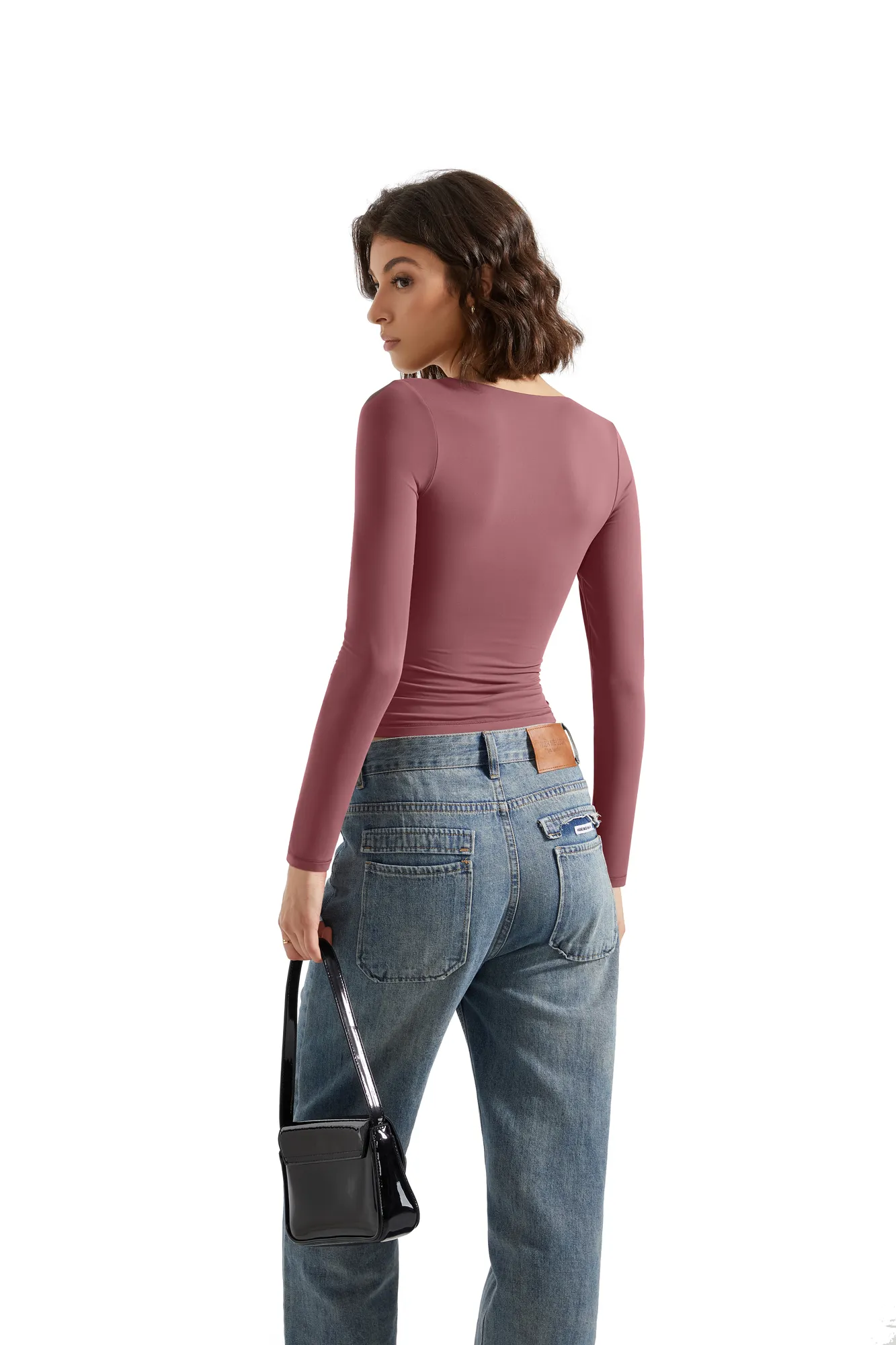 Buttery Soft V Neck Shirt - Long Sleeve - Image 58