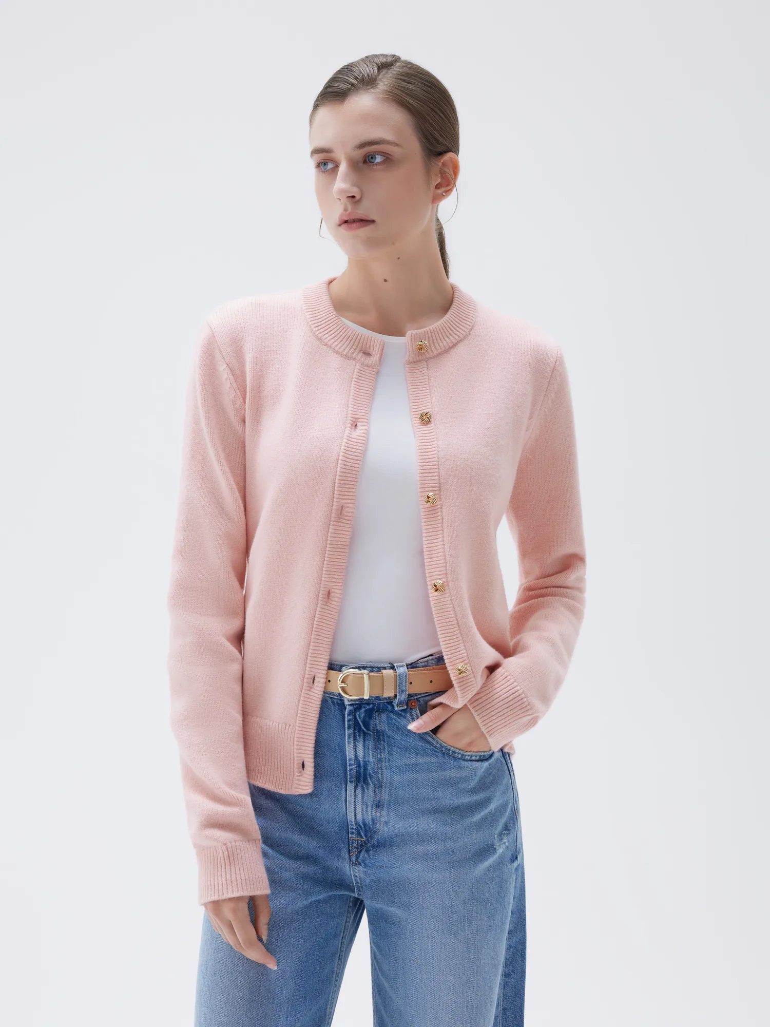 Cashmere Button Up Sweater - Image 10