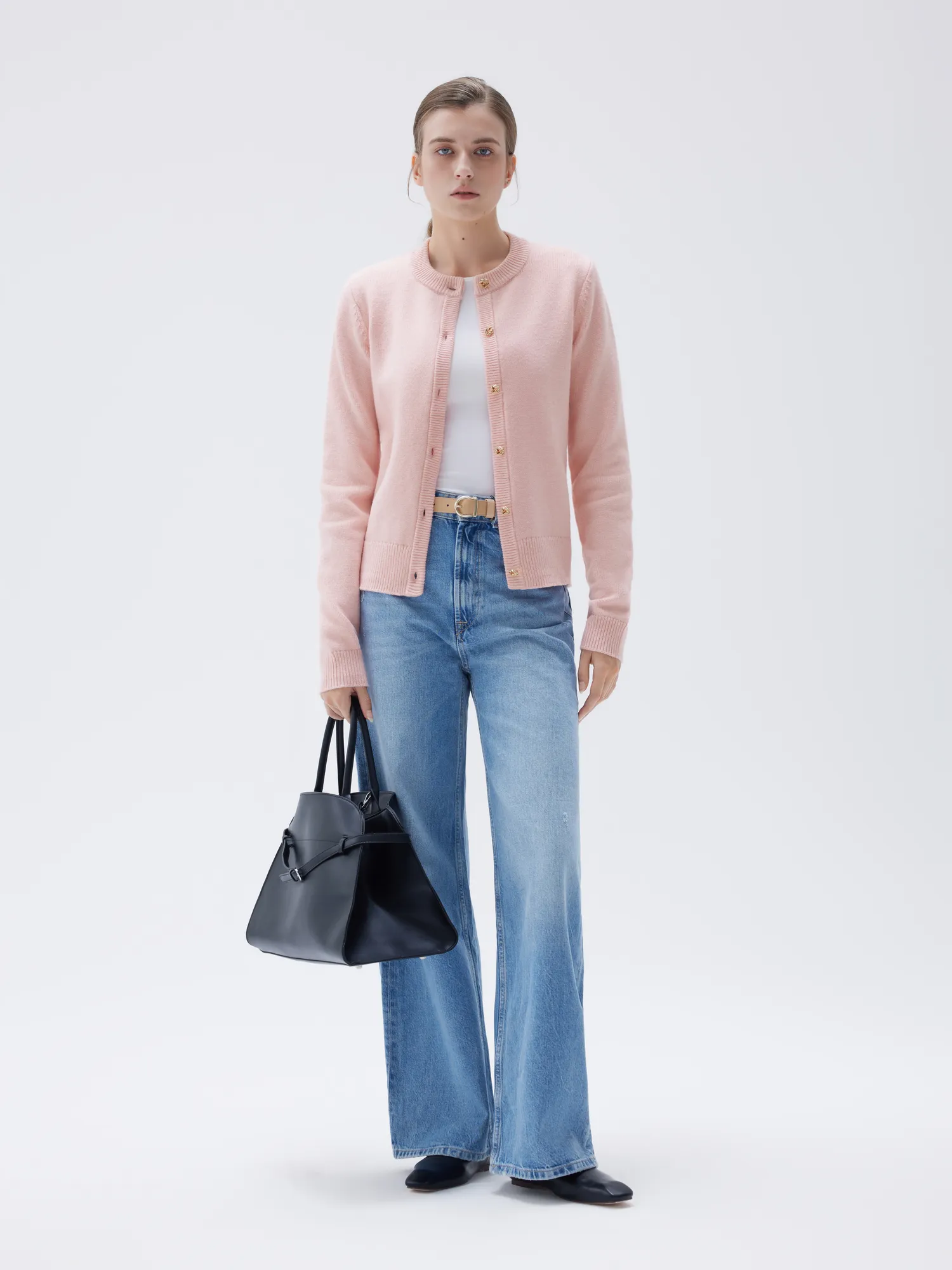 Cashmere Button Up Sweater - Image 11