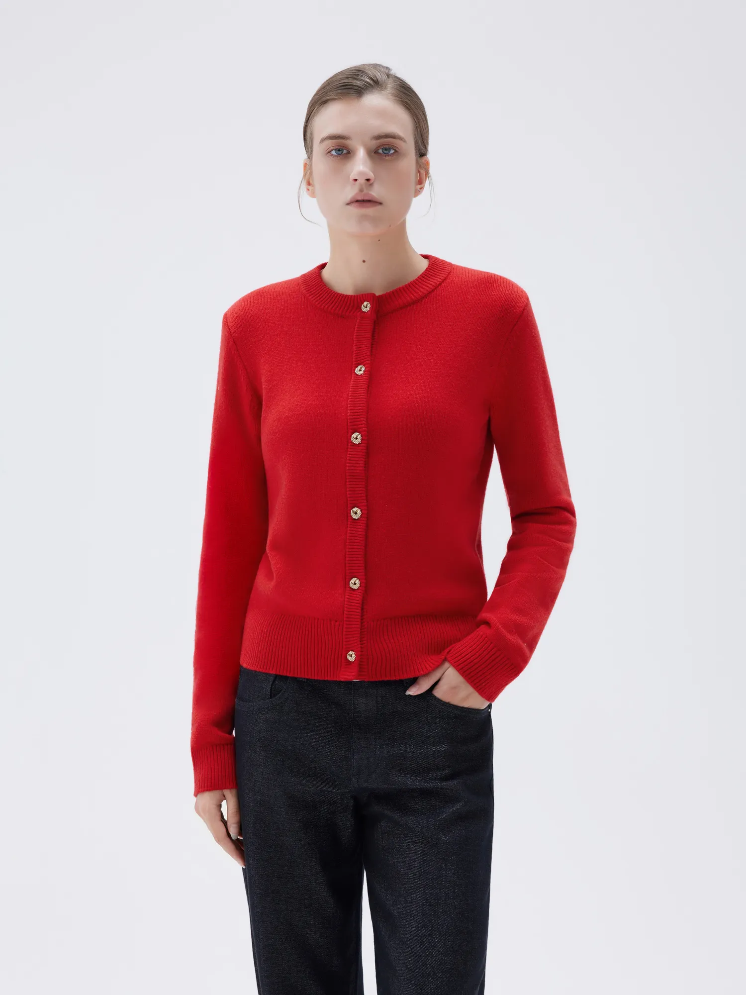 Cashmere Button Up Sweater - Image 13