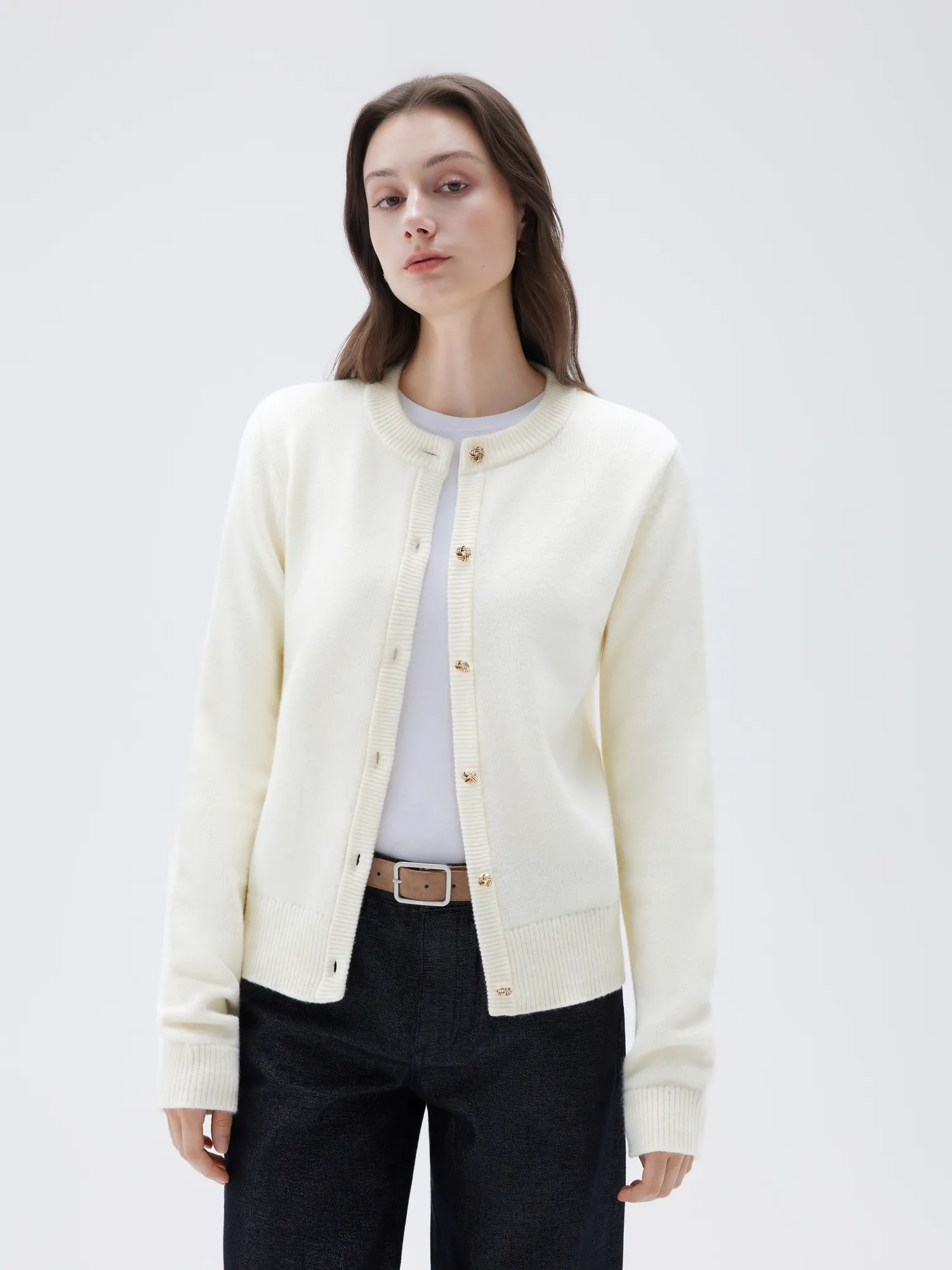 Cashmere Button Up Sweater - Image 21