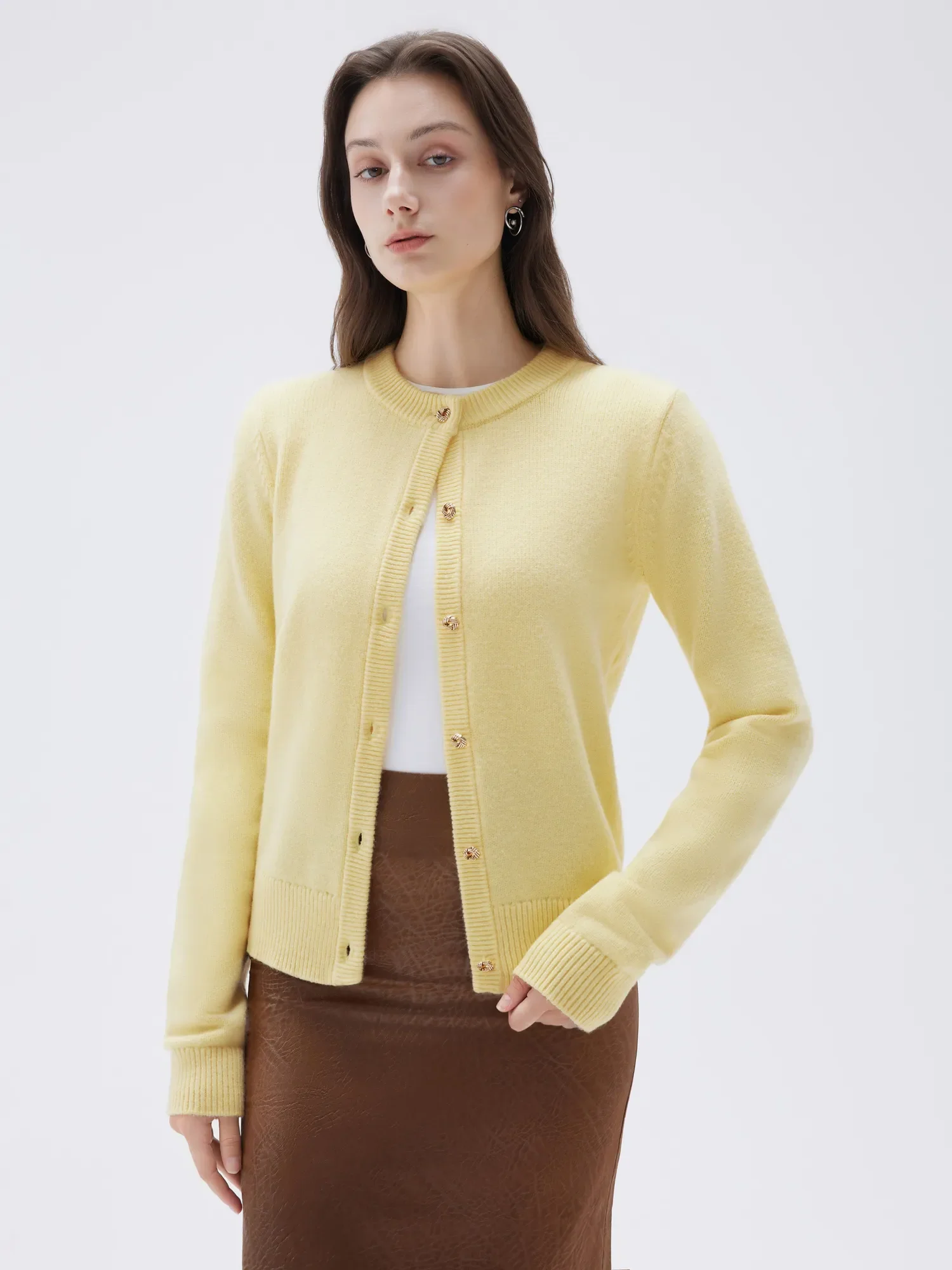 Cashmere Button Up Sweater - Image 26