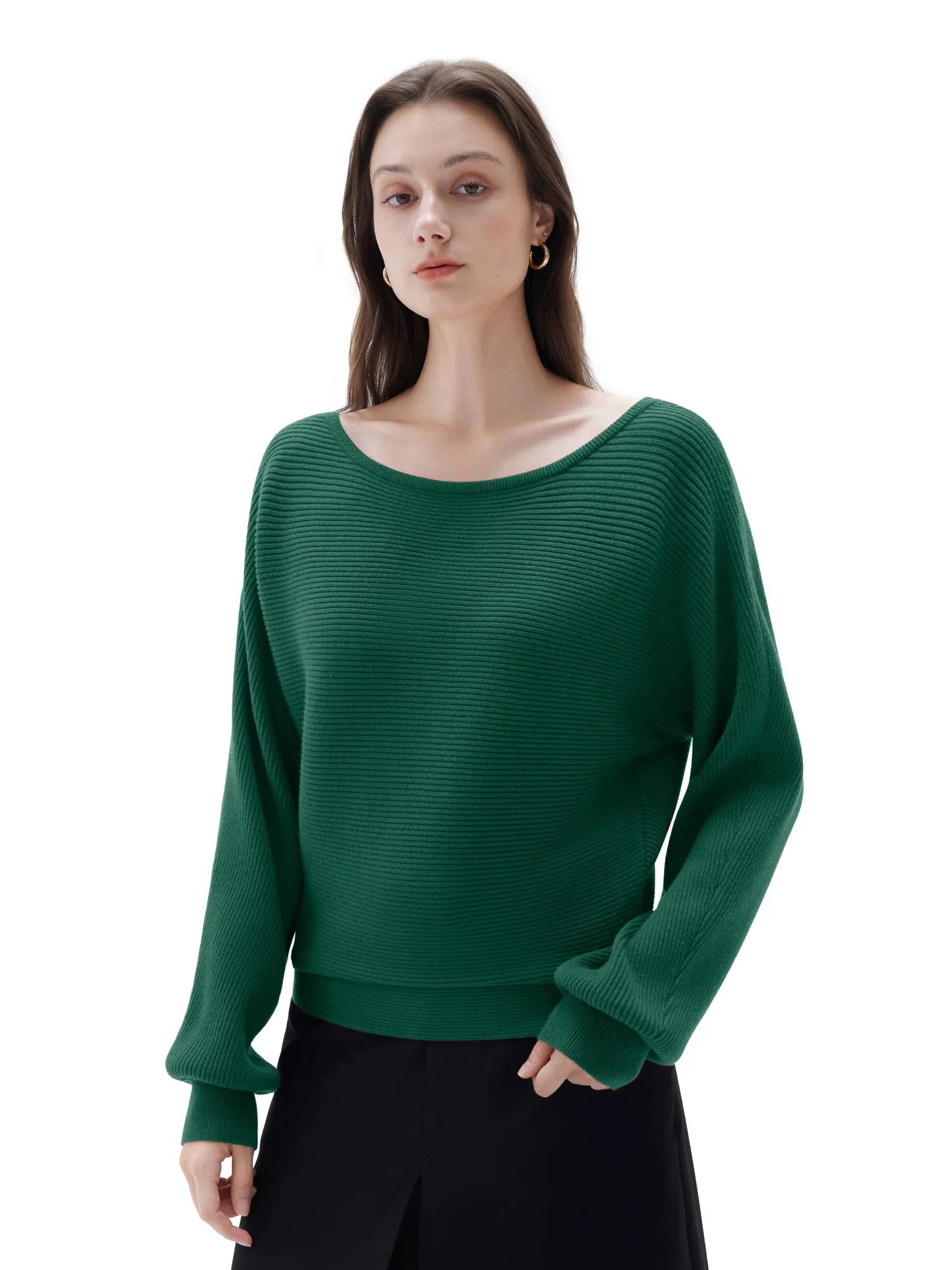 Cashmere Off Shoulder Sweater - Image 4