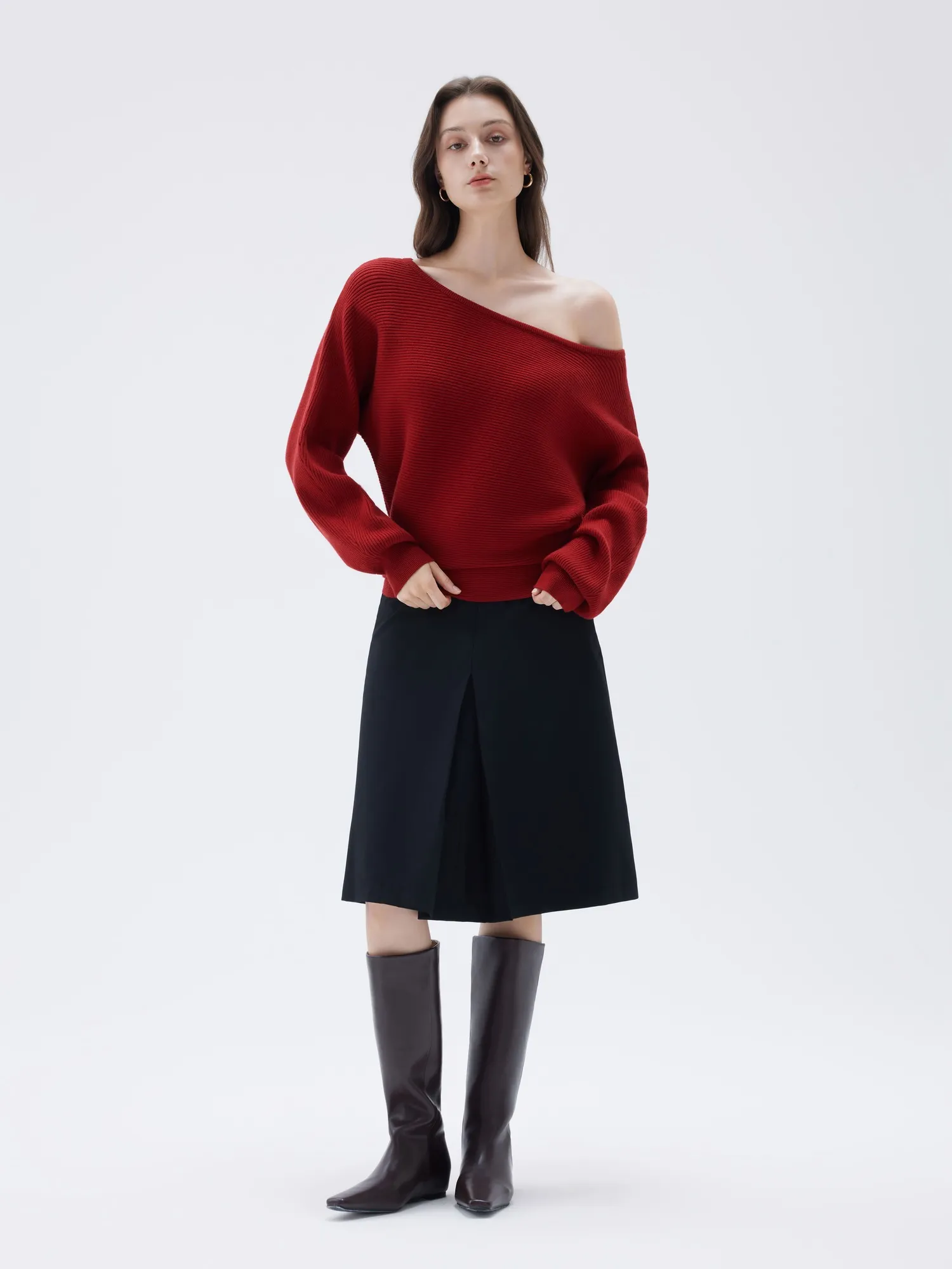 Cashmere Off Shoulder Sweater - Image 41