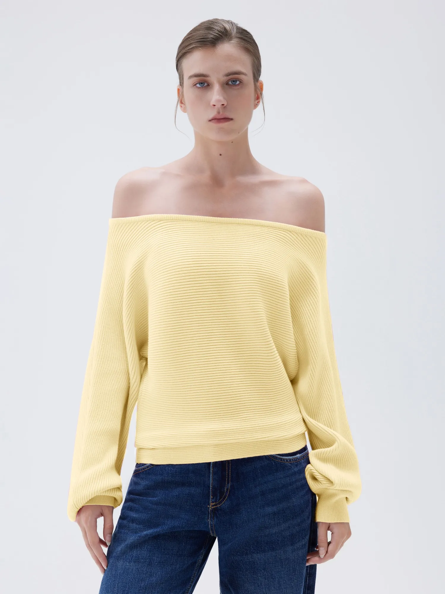 Cashmere Off Shoulder Sweater - Image 71