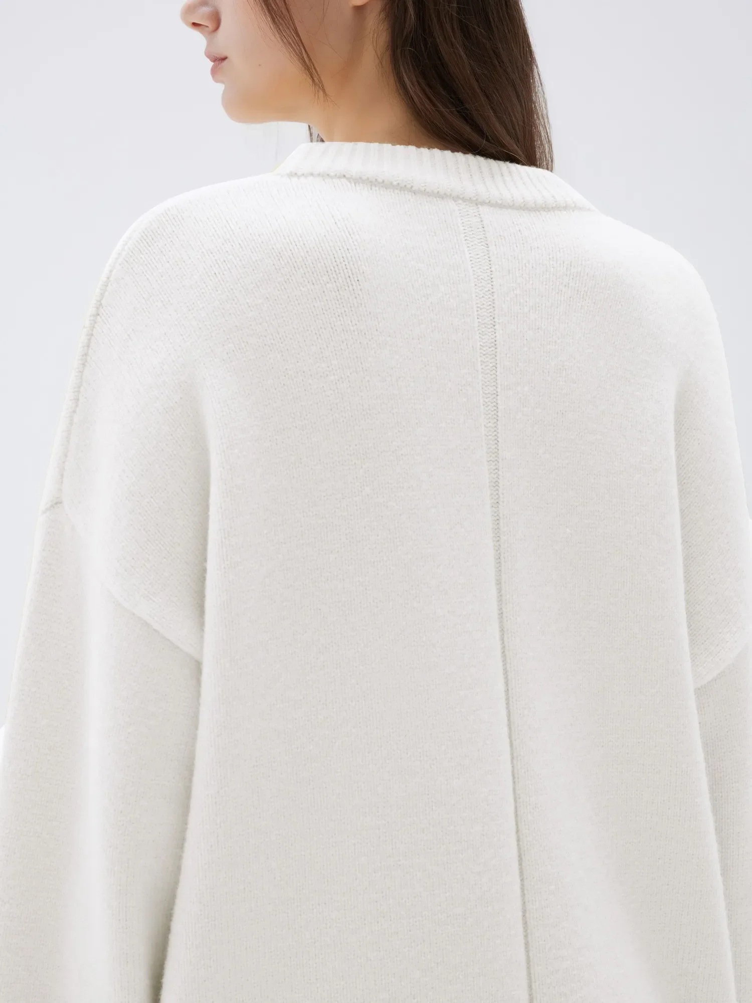Cashmere Oversized Crew Neck Sweater - Image 100