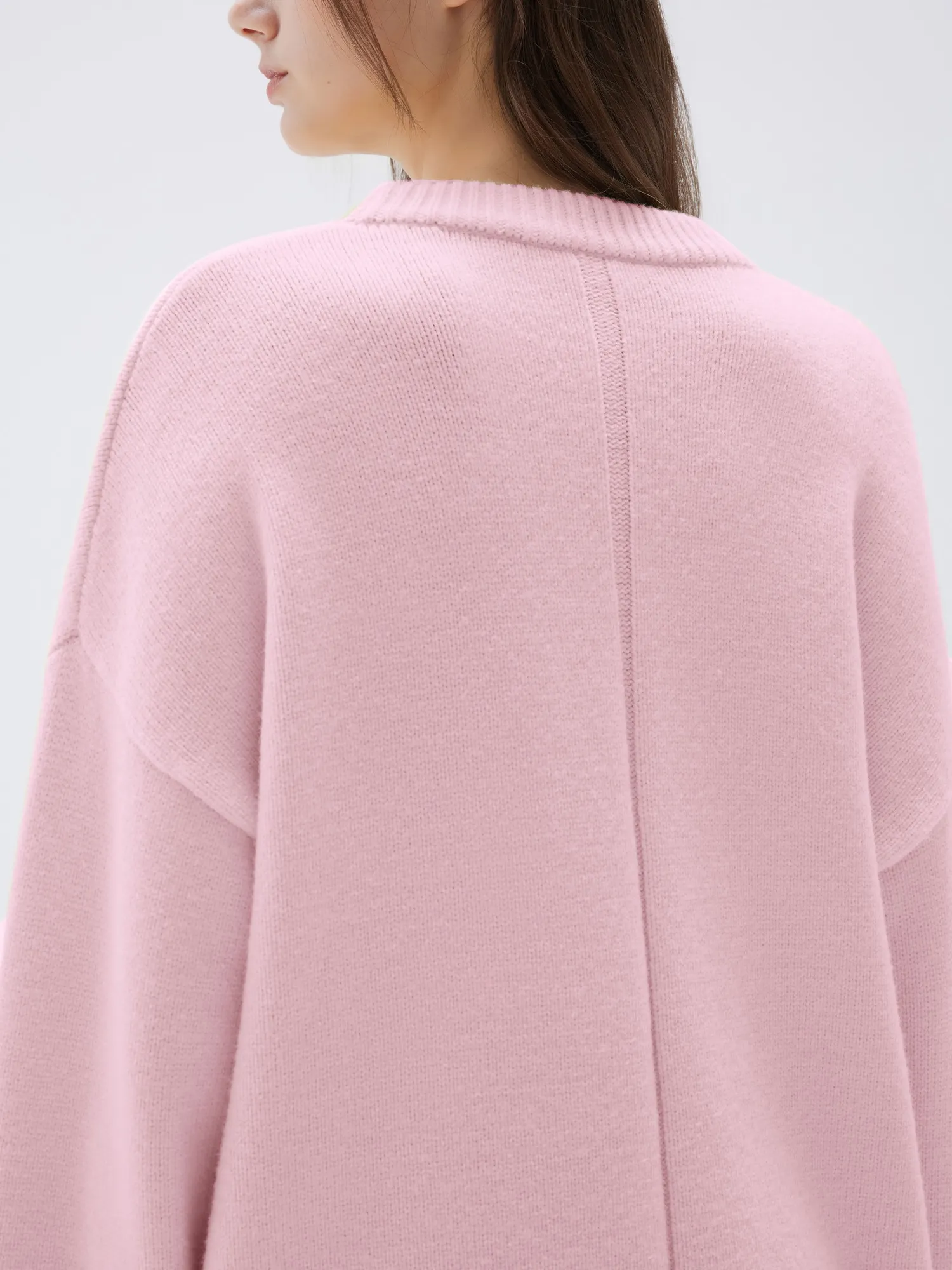 Cashmere Oversized Crew Neck Sweater - Image 92