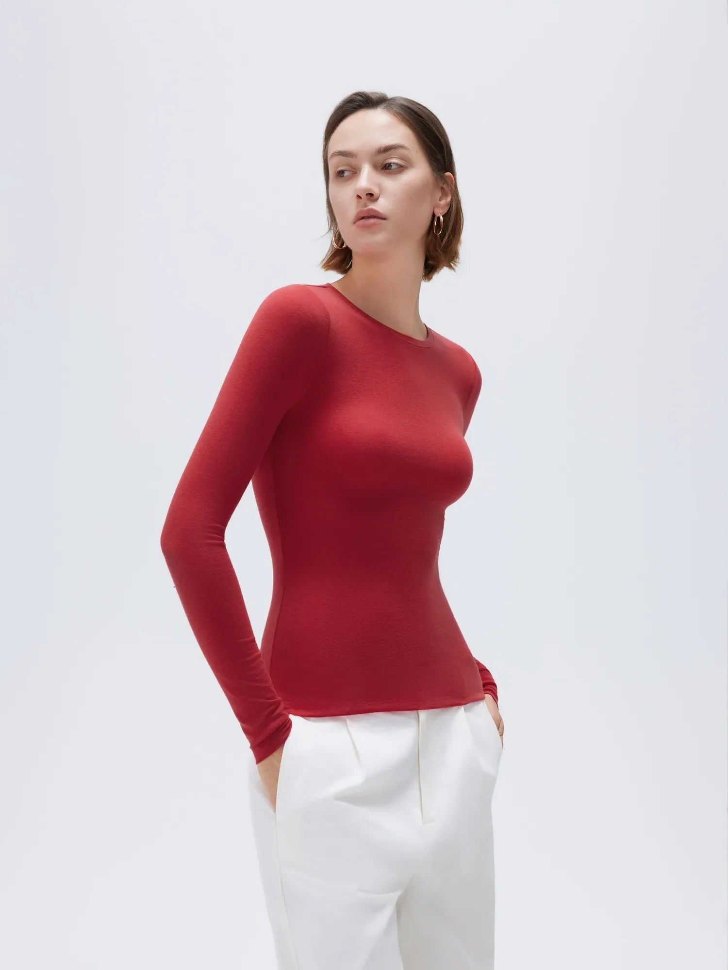 Cloud Cashmere Crew Neck Shirt - Long Sleeve - Image 32