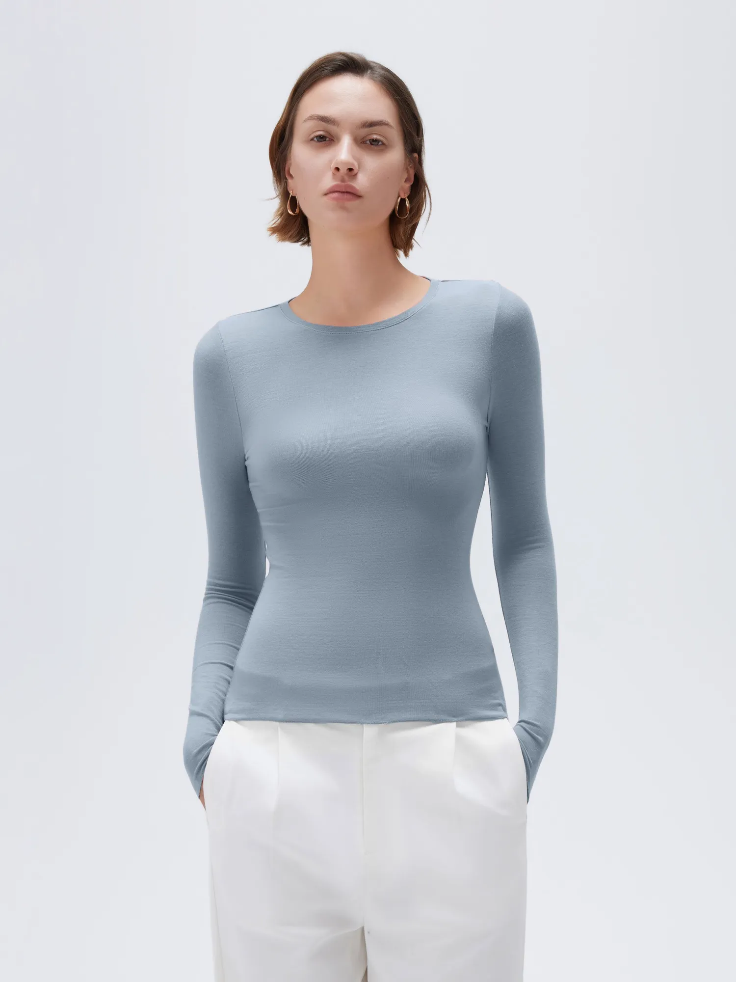 Cloud Cashmere Crew Neck Shirt - Long Sleeve - Image 39
