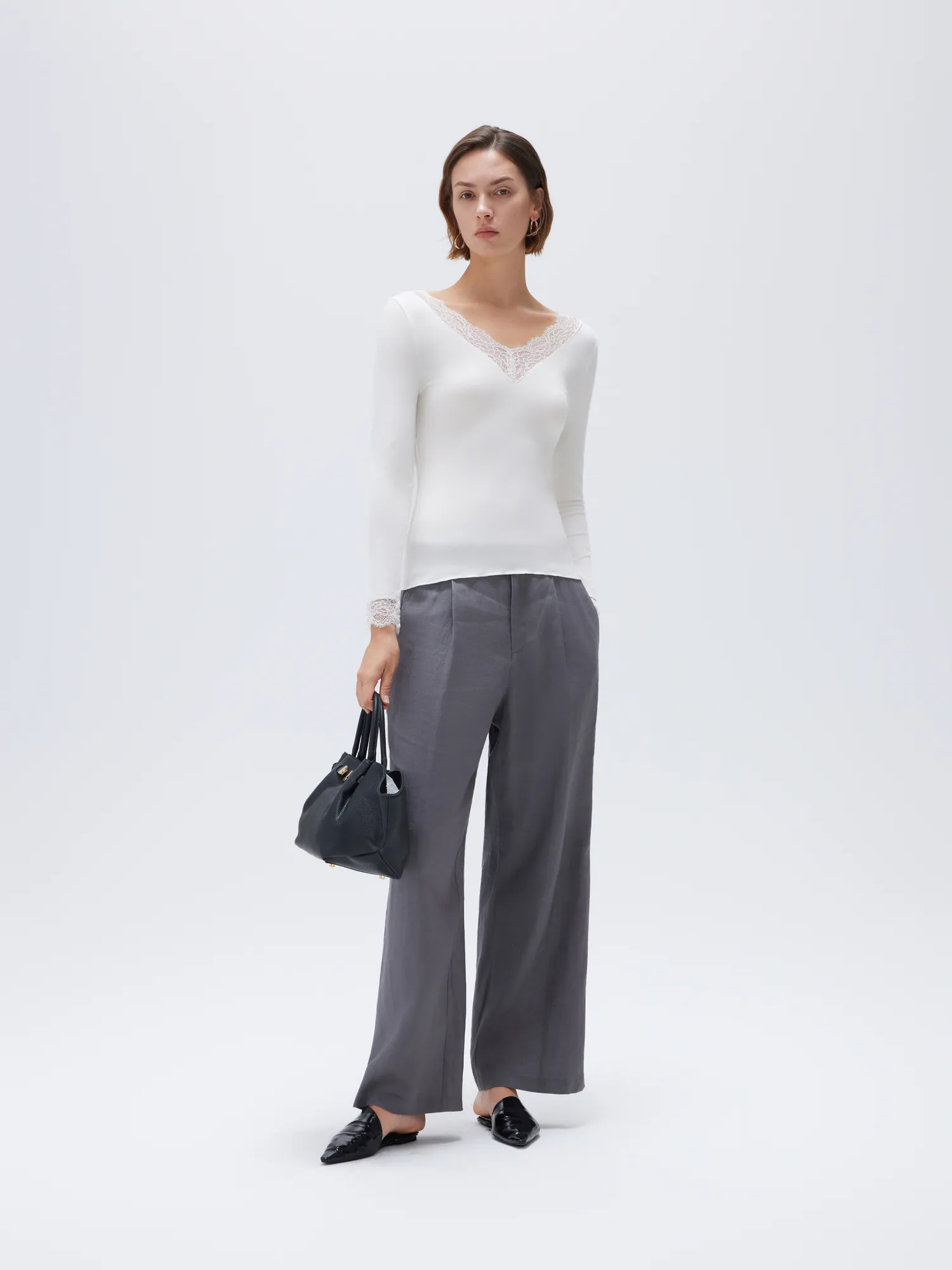 Cloud Cashmere Lace Shirt - Long Sleeve - Image 21