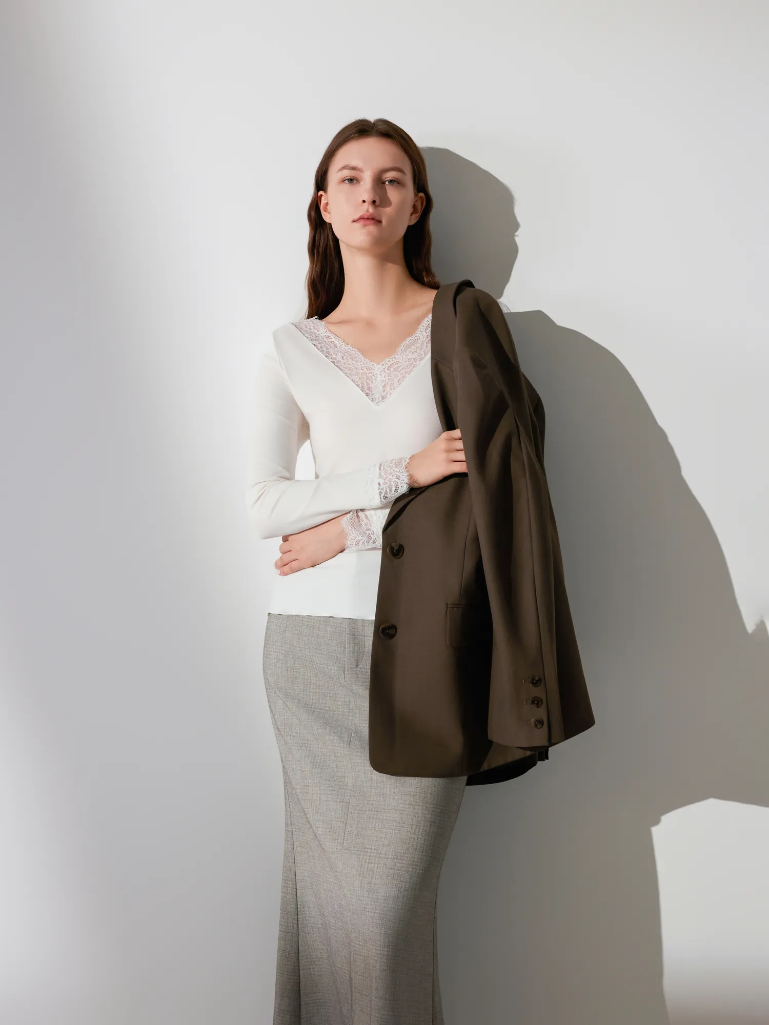 Cloud Cashmere Lace Shirt - Long Sleeve - Image 23