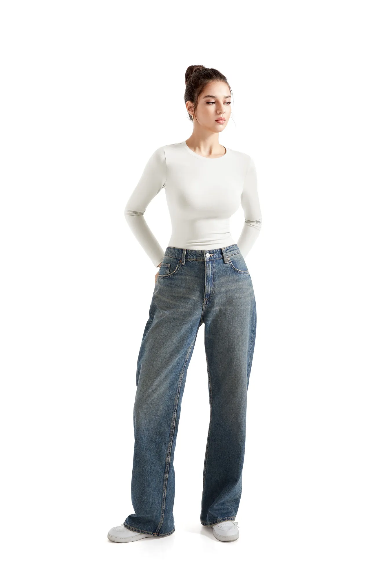 Cotton Jersey Crew Neck Shirt - Long Sleeve - Image 40