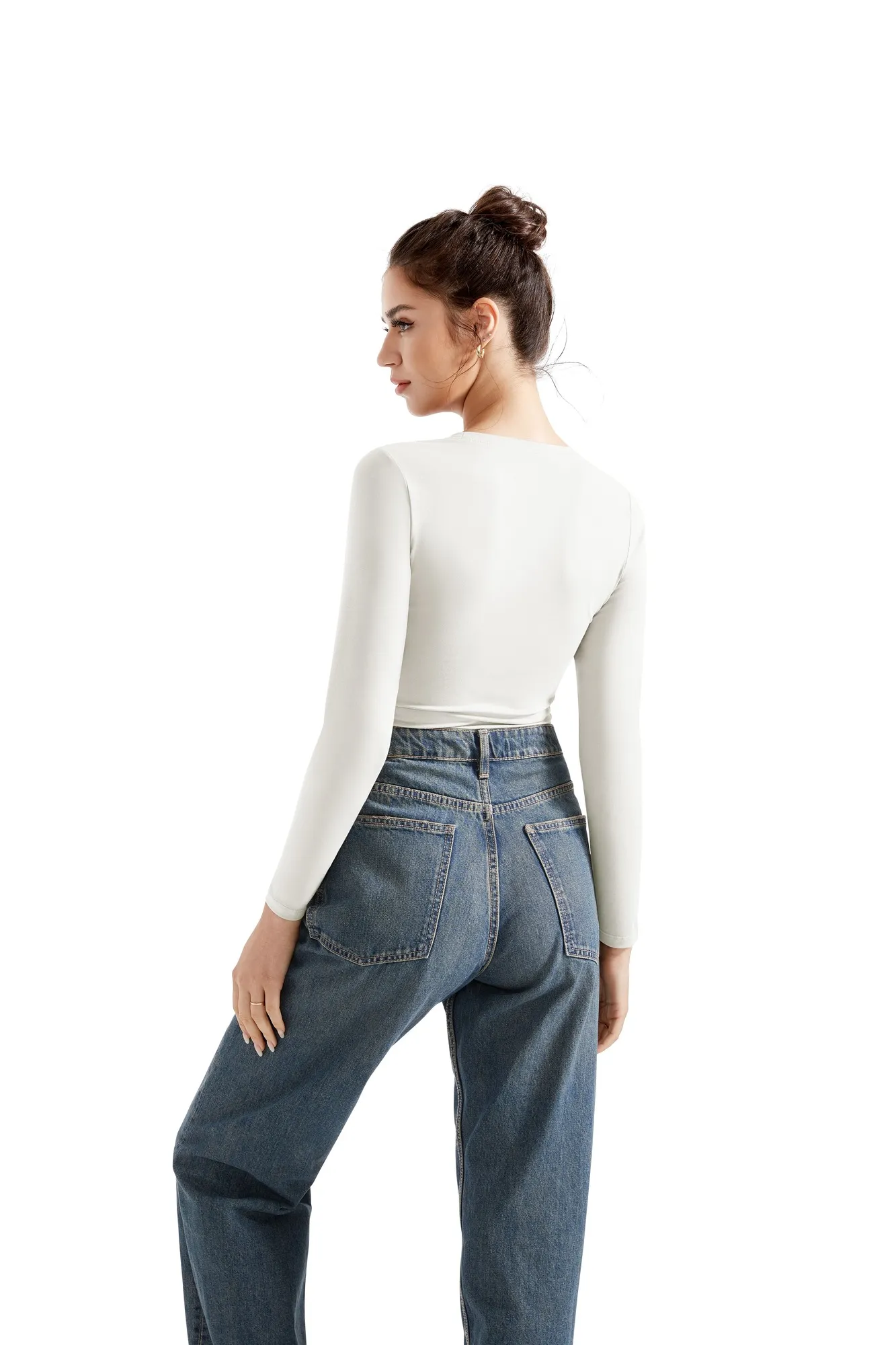 Cotton Jersey Crew Neck Shirt - Long Sleeve - Image 42