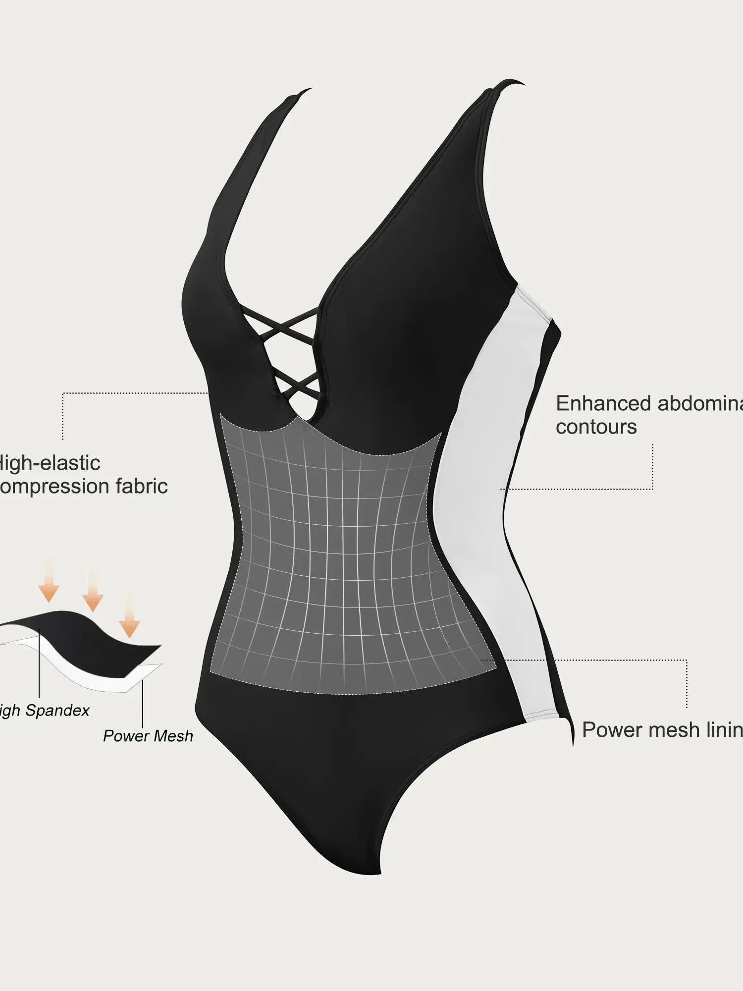 Crisscross Back & Front Bathing Suit - Image 2