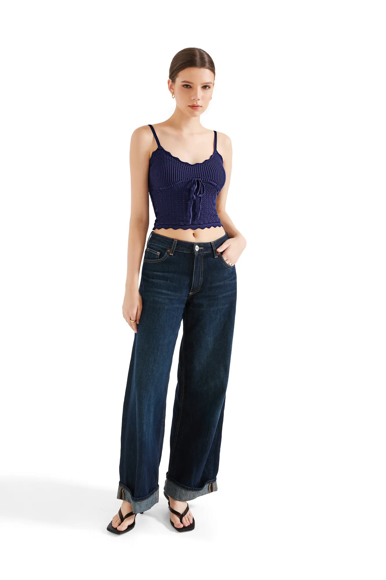 Crochet Cami V Neck Tank Top - Image 14