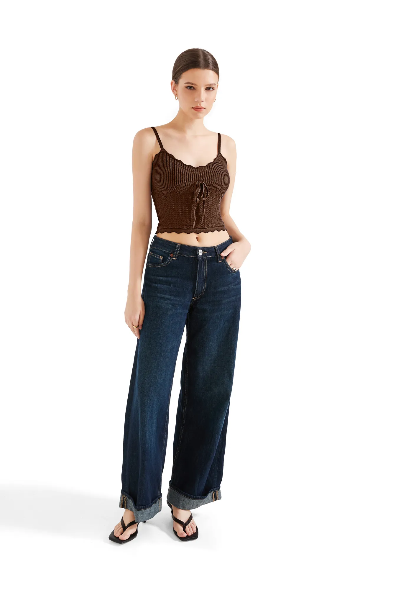 Crochet Cami V Neck Tank Top - Image 26