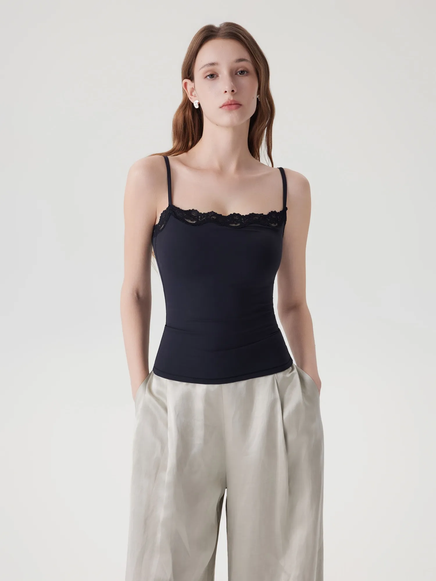 Double Lined Lace Cami Tank Top - Image 8