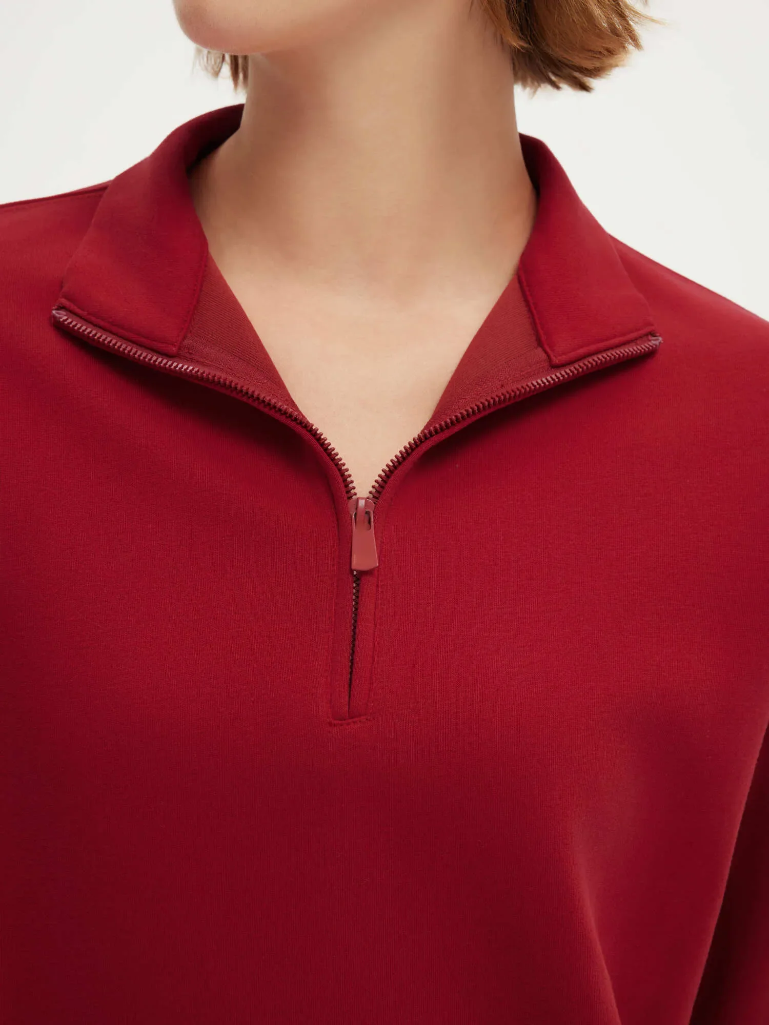 Half Zip Stand Collar Sweatshirt - Image 45