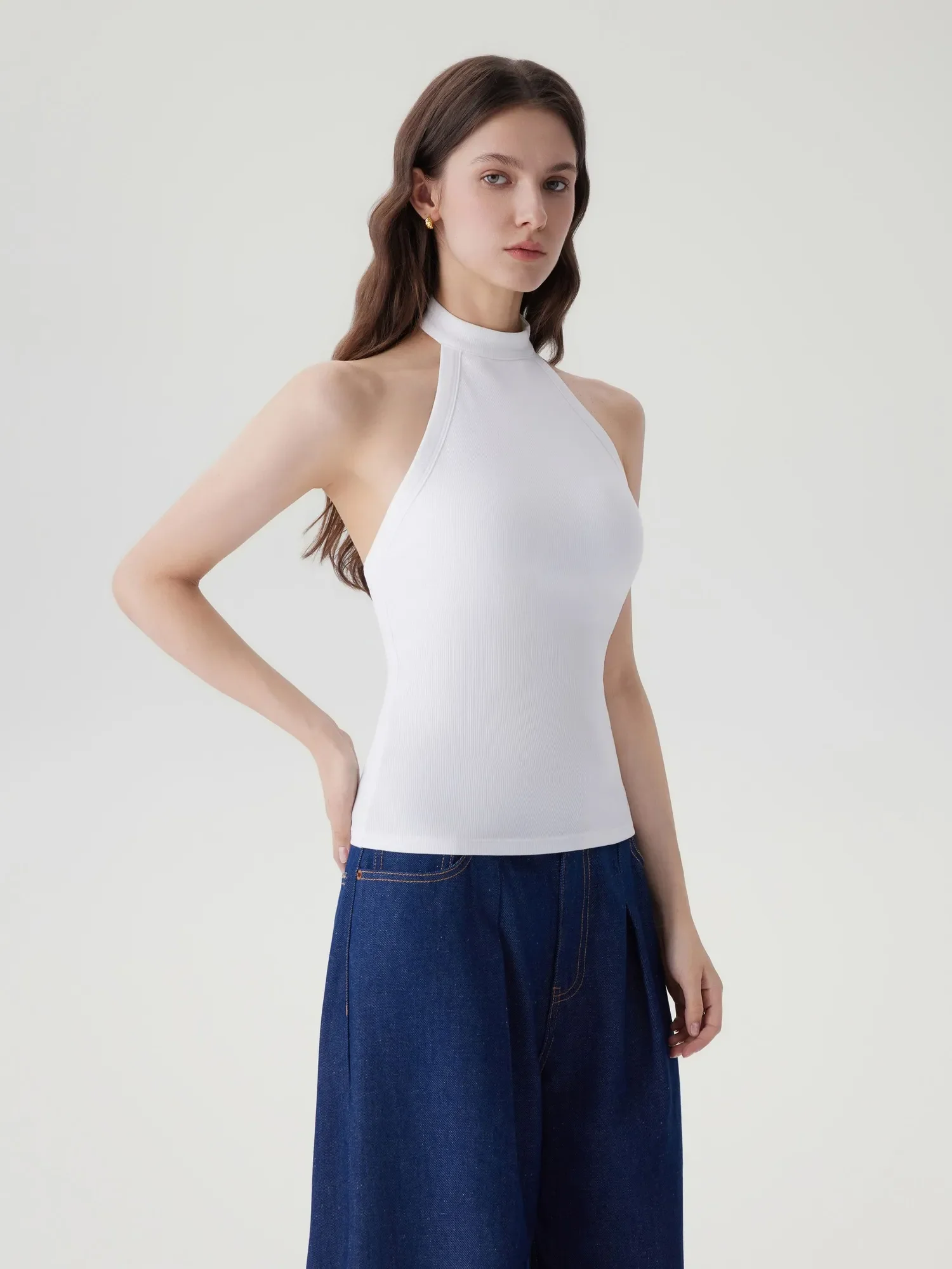 Halter Backless High Neck Tank Tops - Image 34