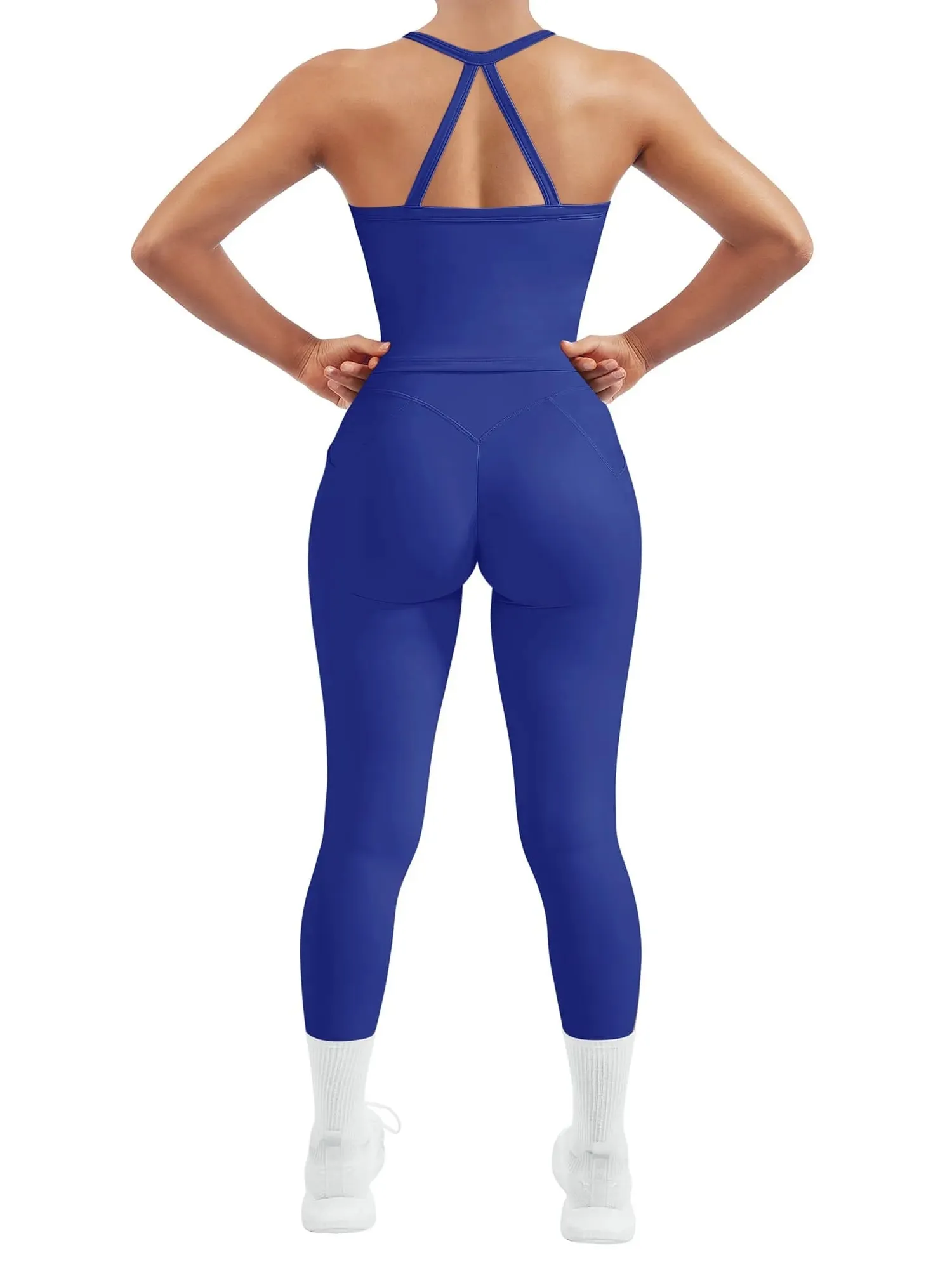 Halter Tank Top Leggings Workout Set - Image 15
