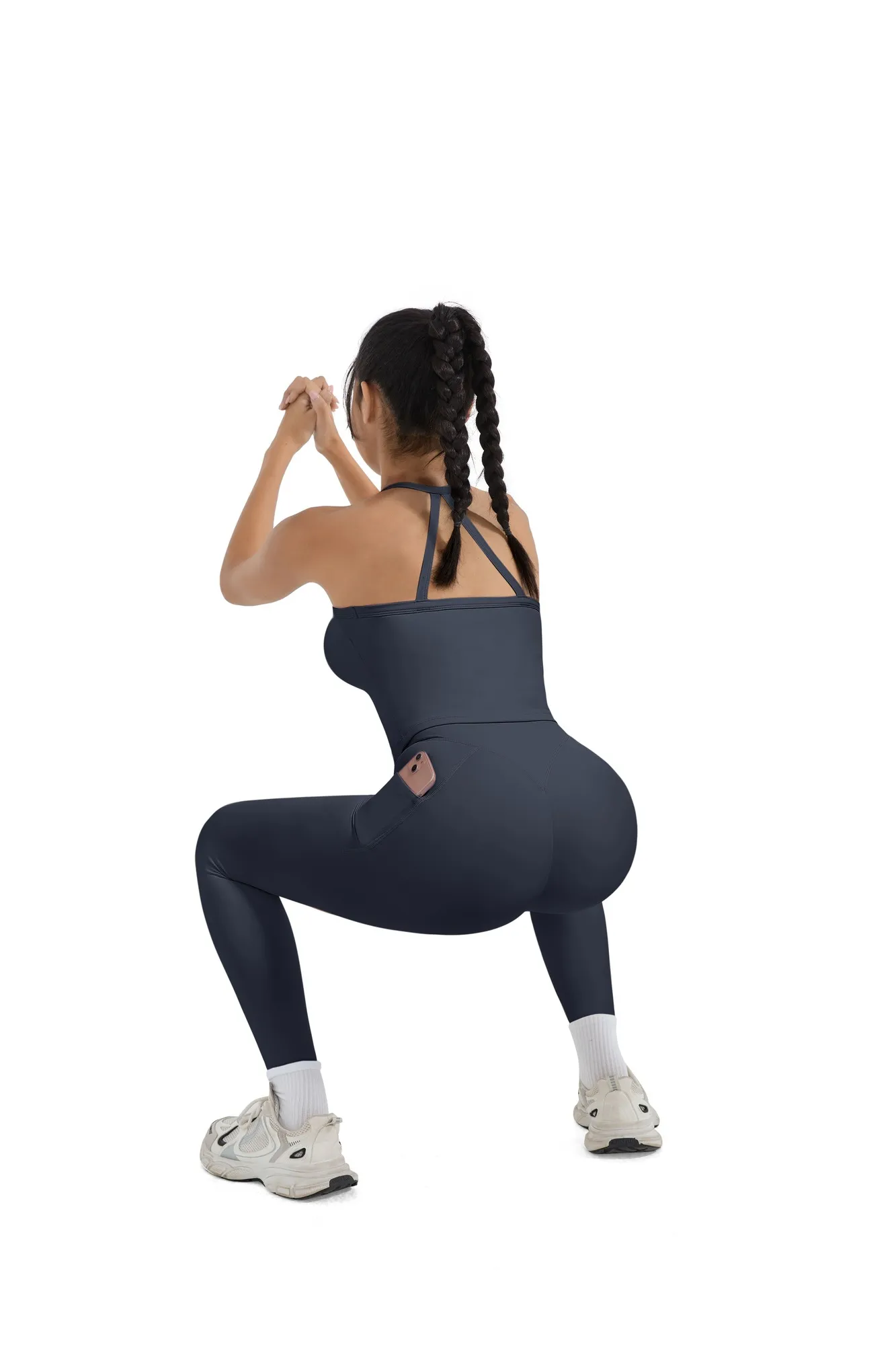 Halter Tank Top Leggings Workout Set - Image 25
