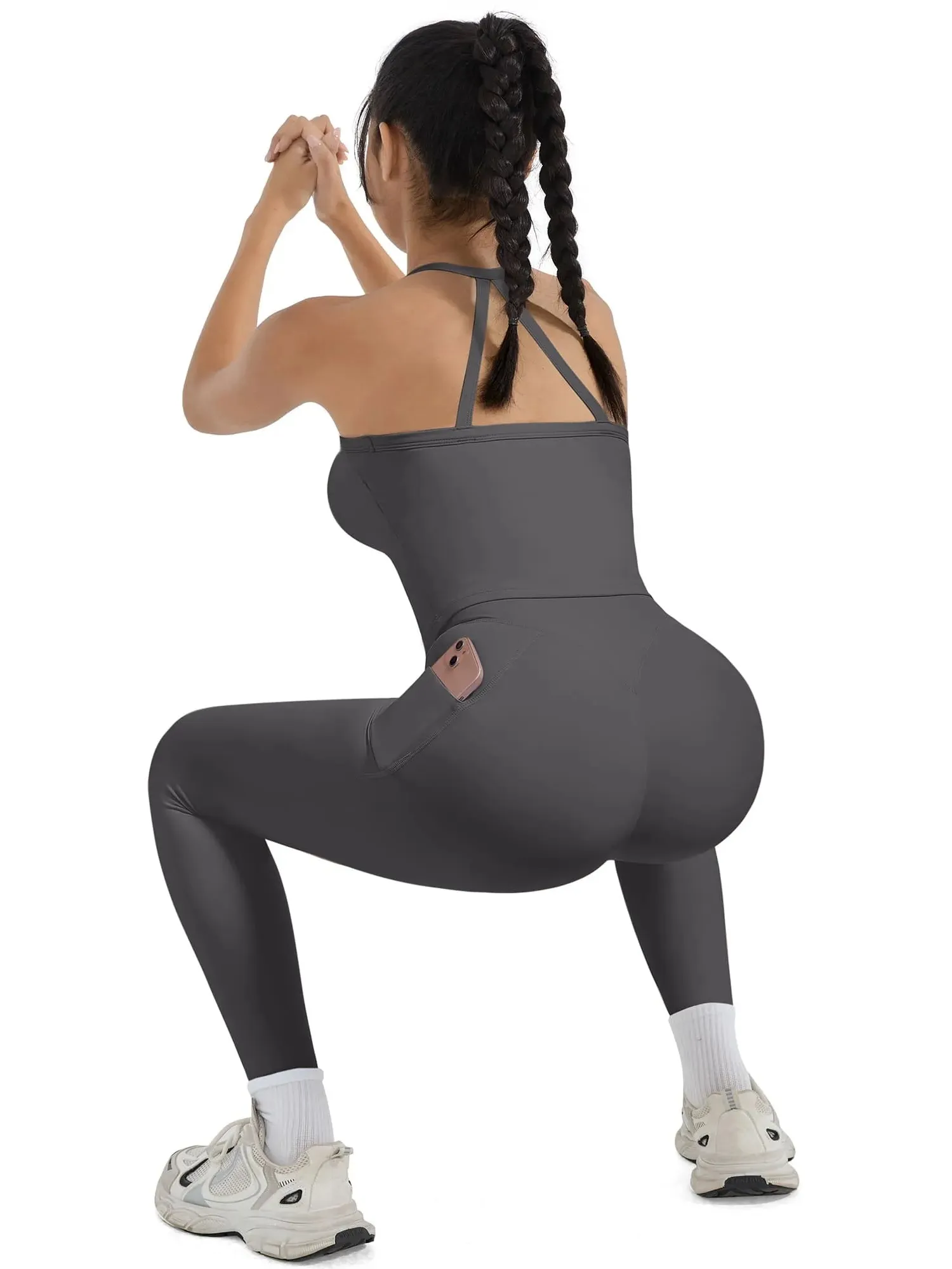 Halter Tank Top Leggings Workout Set - Image 55