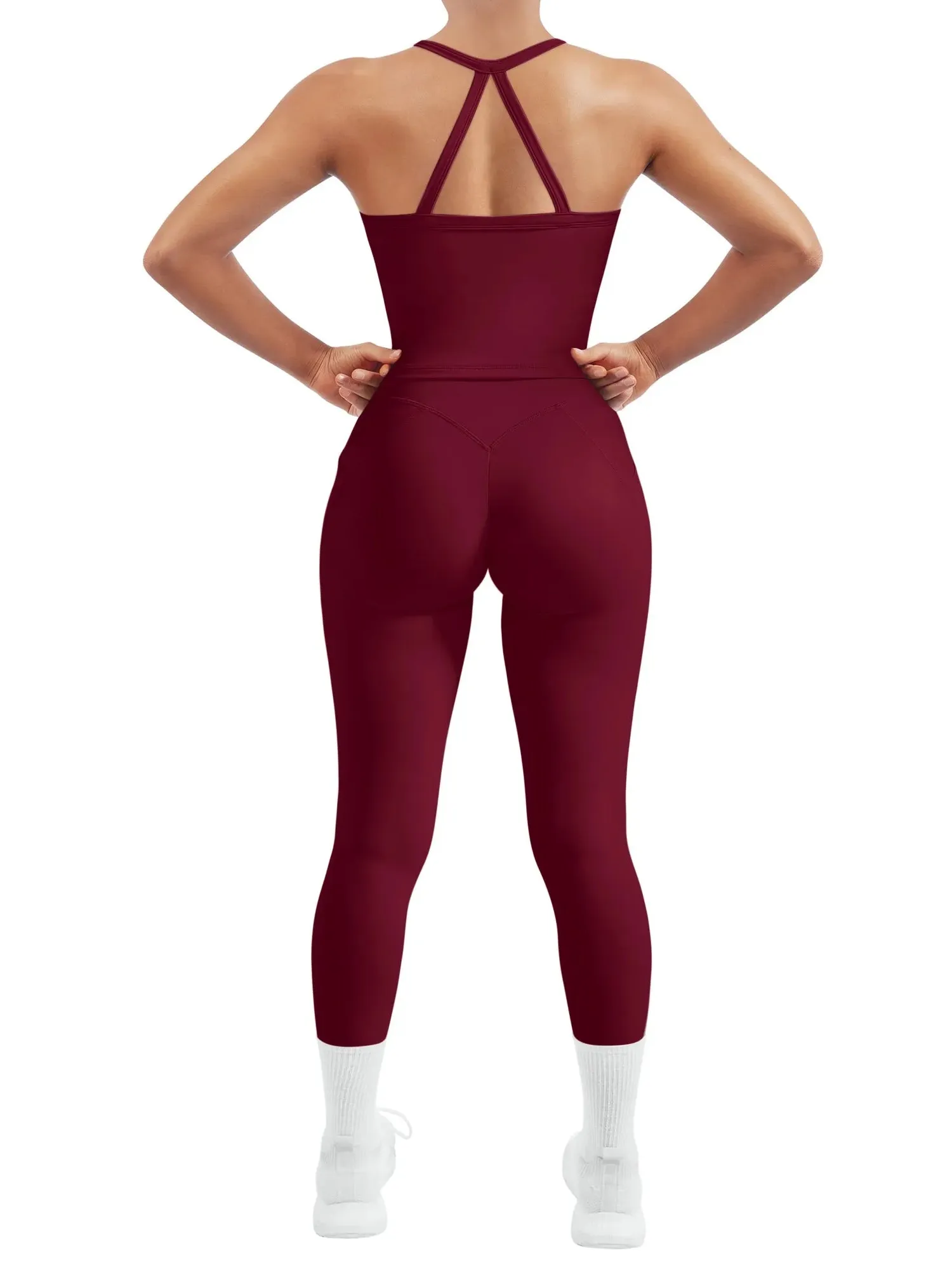 Halter Tank Top Leggings Workout Set - Image 71