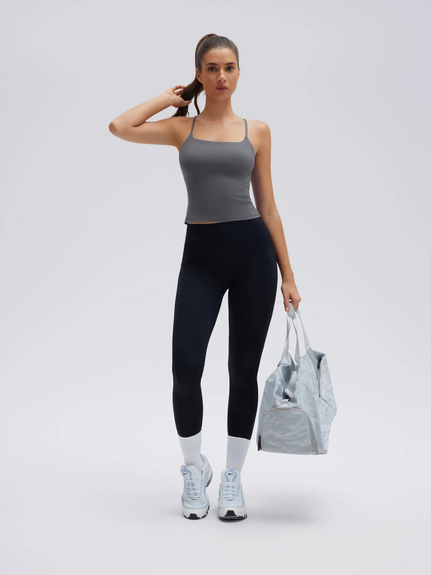 Longline Padded Open Back Spaghetti Strap Camisole Tops - Image 16