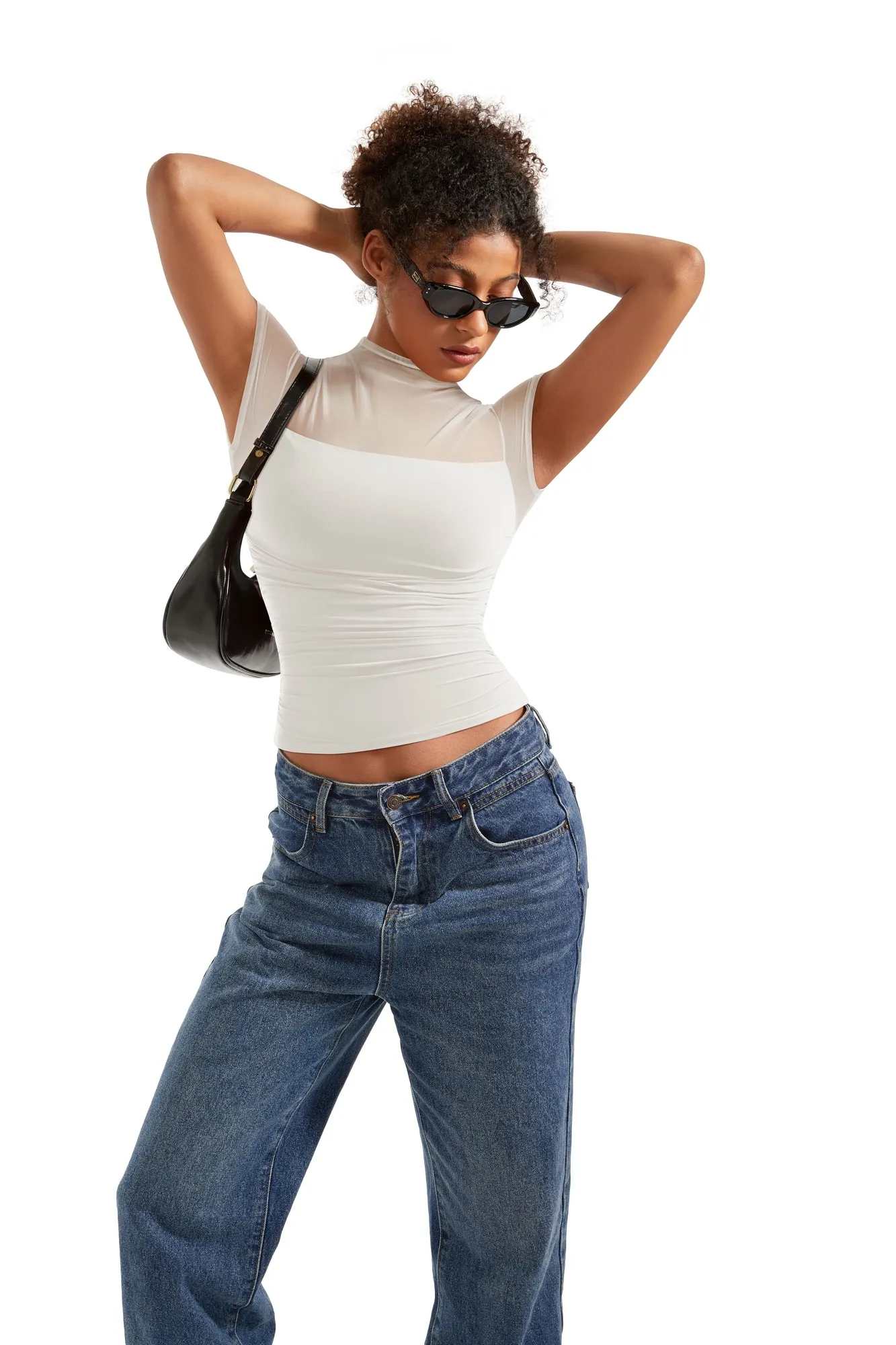 Mesh Mock Neck Shirt - Image 27
