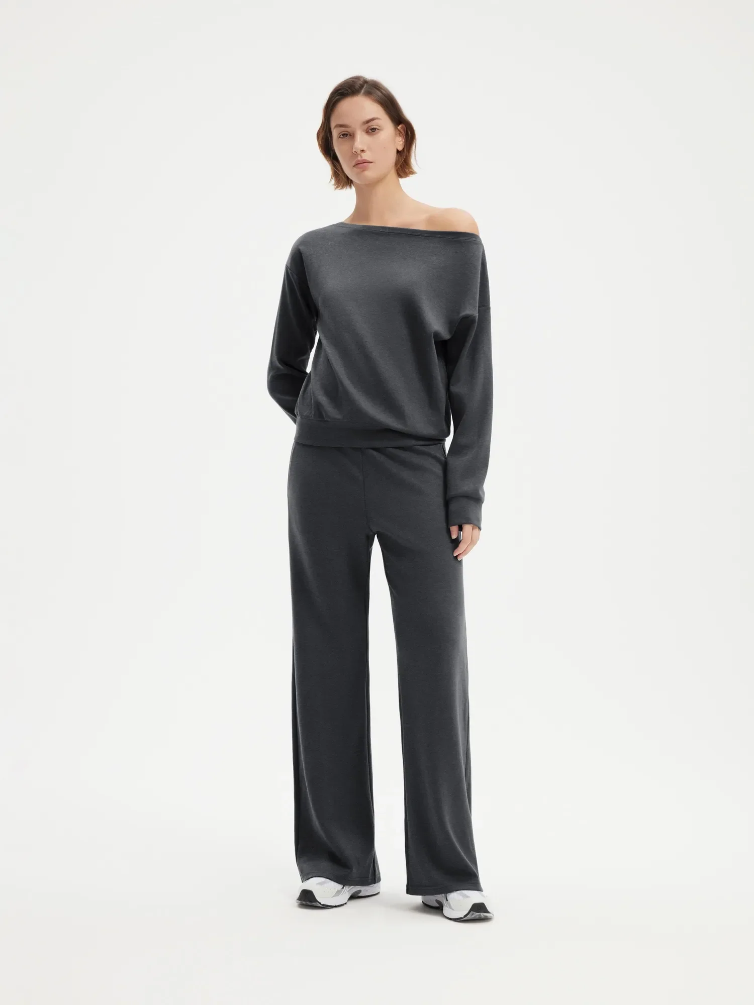 Off Shoulder Sweatshirt Lounge Set - Image 20