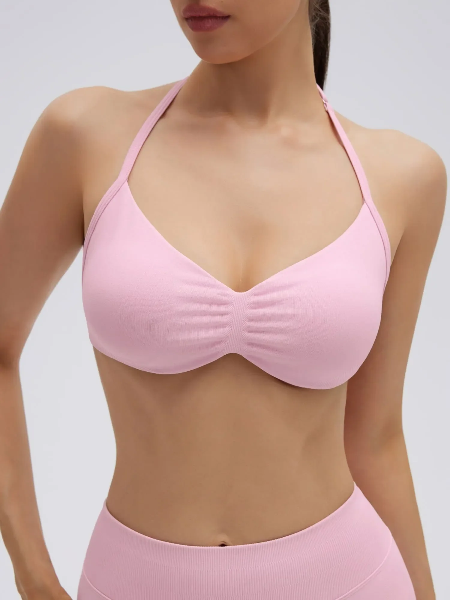 Padded Bra Seamless Halter 2 Piece Workout Sets - Image 27