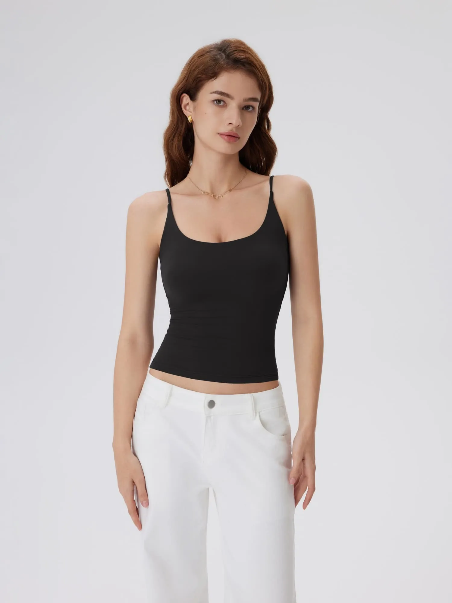 Padded Scoop Double Line Tank Tops - Image 4